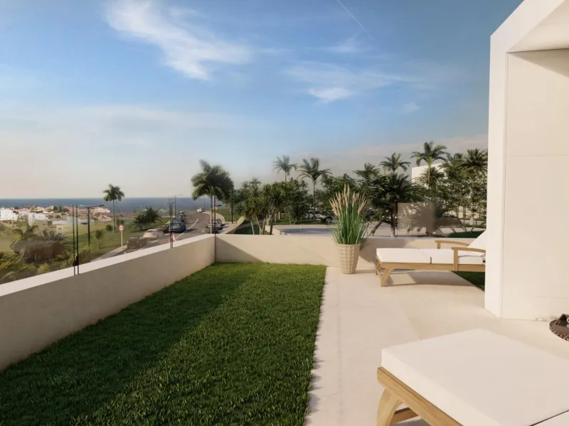 SEMI-DETACHED VILLAS WITH SEA AND GOLF COURSE VIEWS& & Project of 10 semi-detached villas, with stunning views of the sea, the golf course and the mountains. Each villa has 4 bedrooms, as well as a room that can be used as an office or laundry room.
