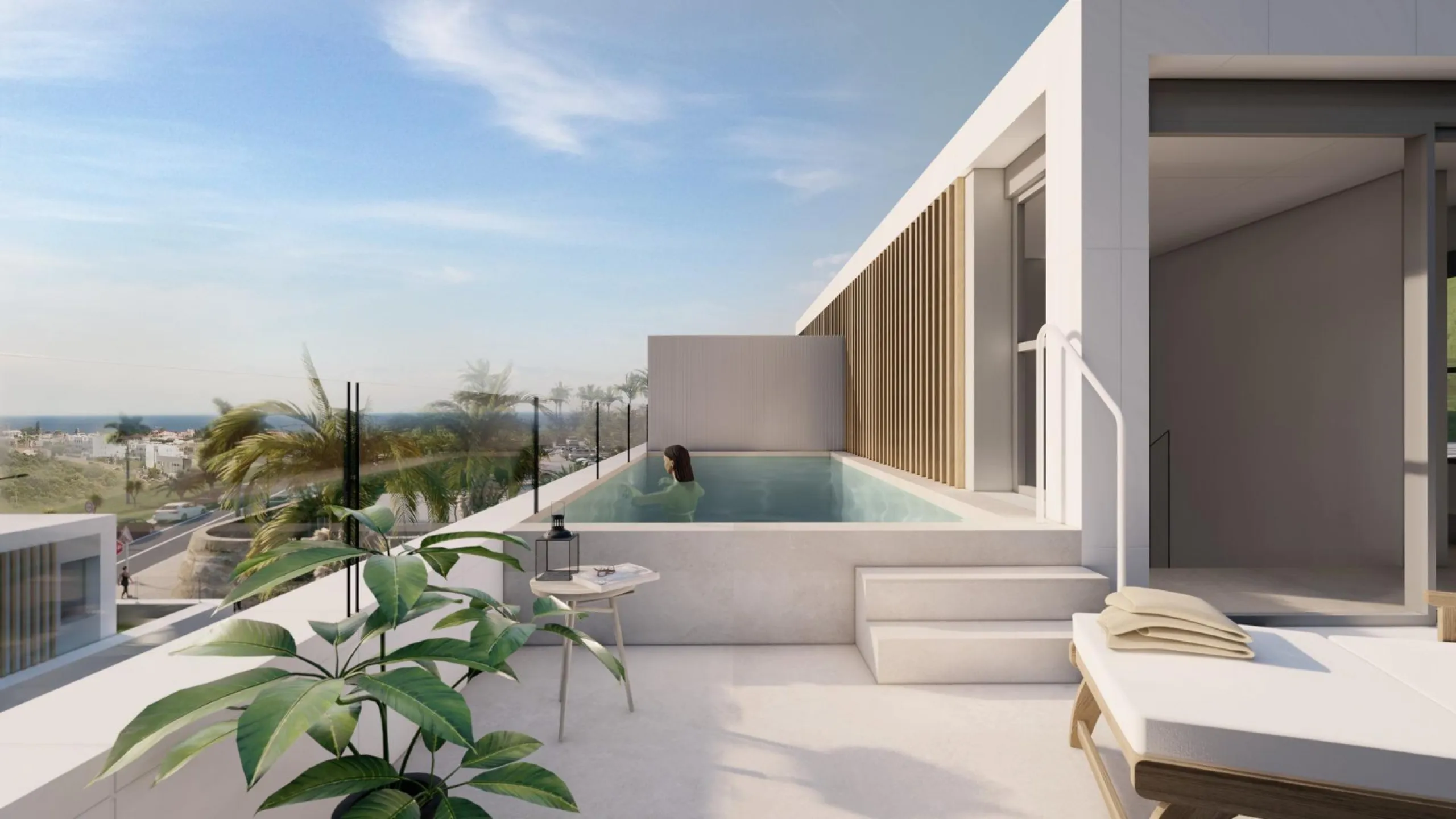 SEMI-DETACHED VILLAS WITH SEA AND GOLF COURSE VIEWS& & Project of 10 semi-detached villas, with stunning views of the sea, the golf course and the mountains. Each villa has 4 bedrooms, as well as a room that can be used as an office or laundry room.