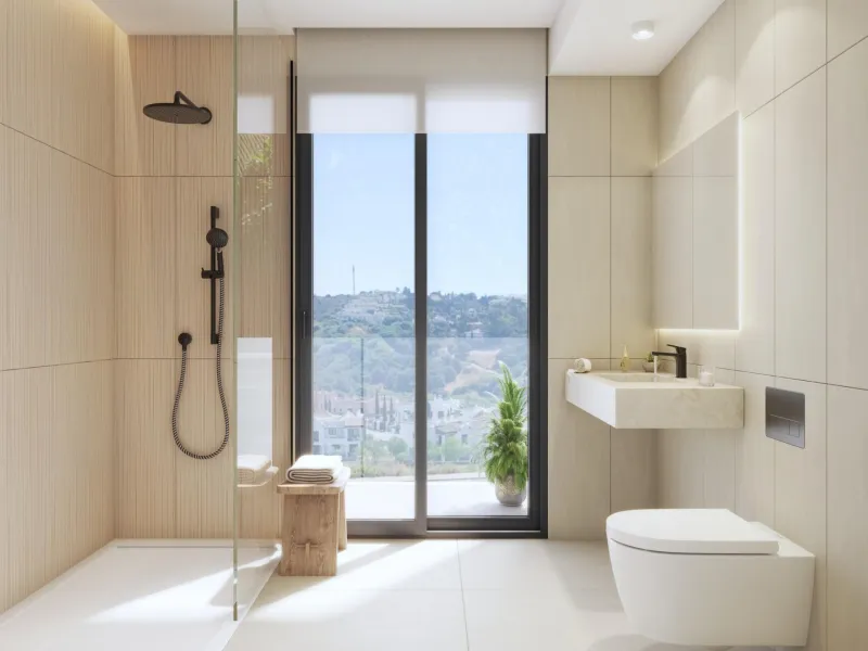 SEMI-DETACHED VILLAS WITH SEA AND GOLF COURSE VIEWS& & Project of 10 semi-detached villas, with stunning views of the sea, the golf course and the mountains. Each villa has 4 bedrooms, as well as a room that can be used as an office or laundry room.