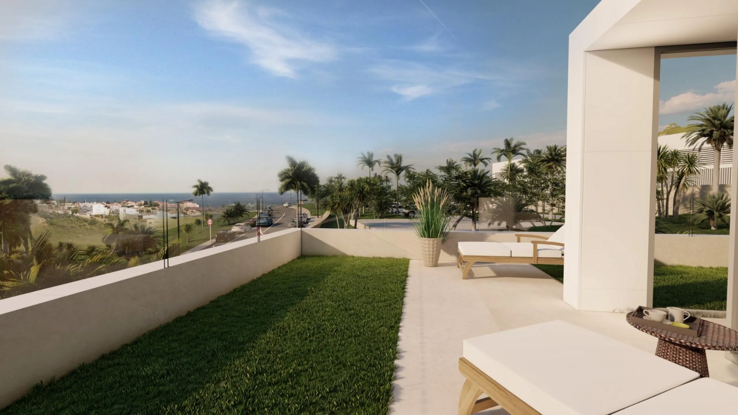 SEMI-DETACHED VILLAS WITH SEA AND GOLF COURSE VIEWS& & Project of 10 semi-detached villas, with stunning views of the sea, the golf course and the mountains. Each villa has 4 bedrooms, as well as a room that can be used as an office or laundry room.