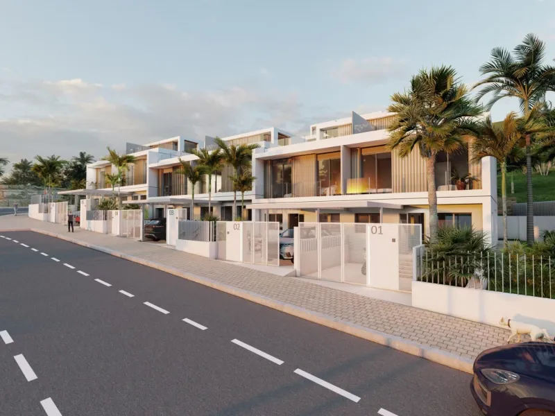 SEMI-DETACHED VILLAS WITH SEA AND GOLF COURSE VIEWS& & Project of 10 semi-detached villas, with stunning views of the sea, the golf course and the mountains. Each villa has 4 bedrooms, as well as a room that can be used as an office or laundry room.