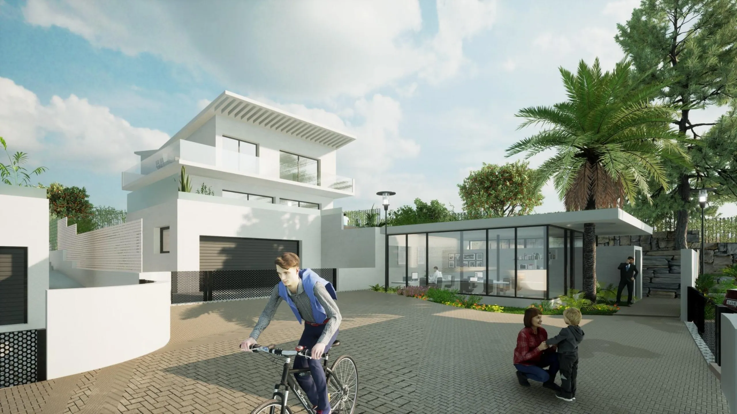 EXCLUSIVE VILLA COMPLEX BETWEEN FUENGIROLA AND MARBELLA& & Exclusive gated complex of only 16 semi-detached, semi-detached and detached villas in contemporary style. Designed with a Mediterranean spirit, due to their proximity to the sea and the Gol