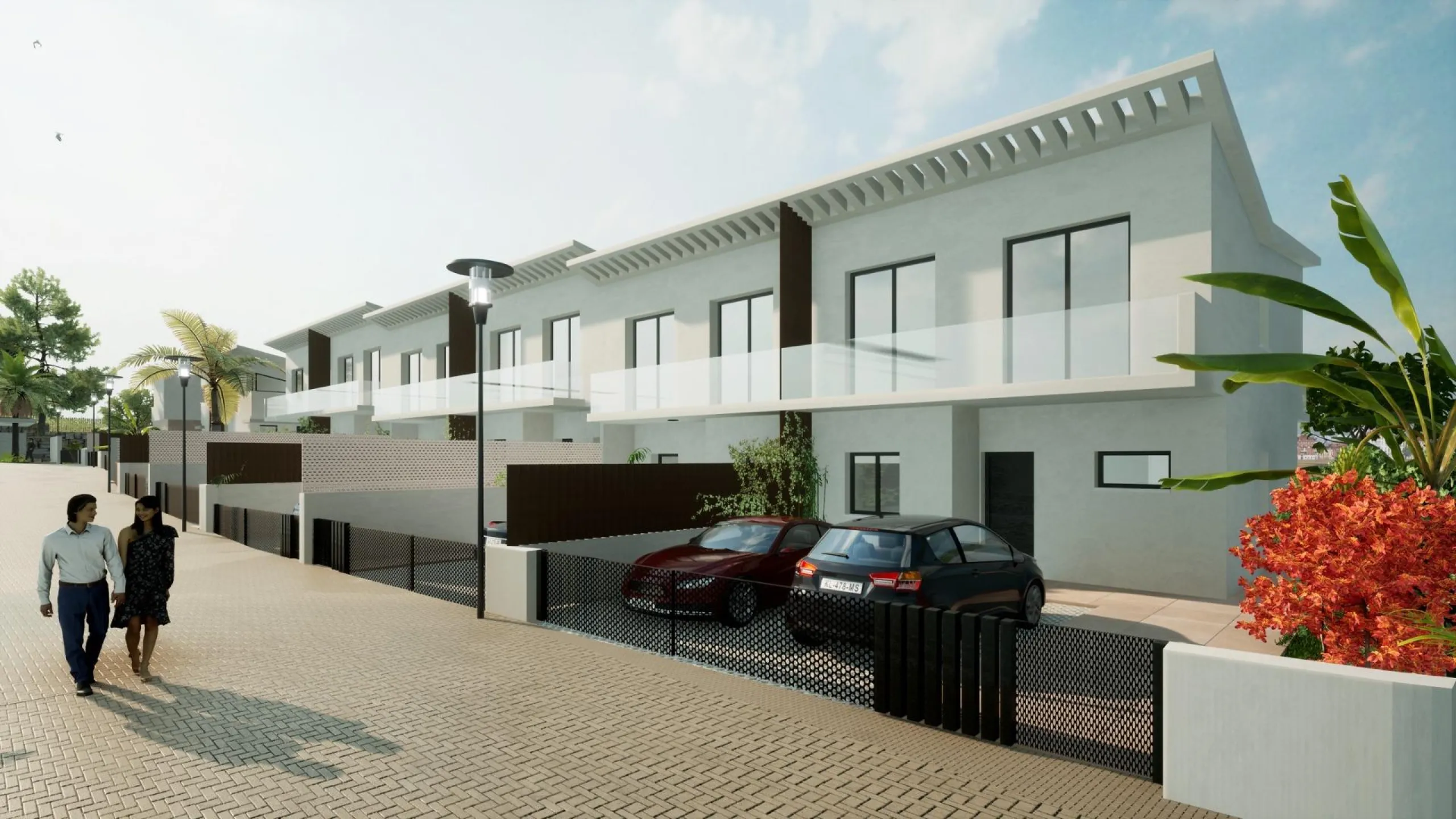 EXCLUSIVE VILLA COMPLEX BETWEEN FUENGIROLA AND MARBELLA& & Exclusive gated complex of only 16 semi-detached, semi-detached and detached villas in contemporary style. Designed with a Mediterranean spirit, due to their proximity to the sea and the Gol