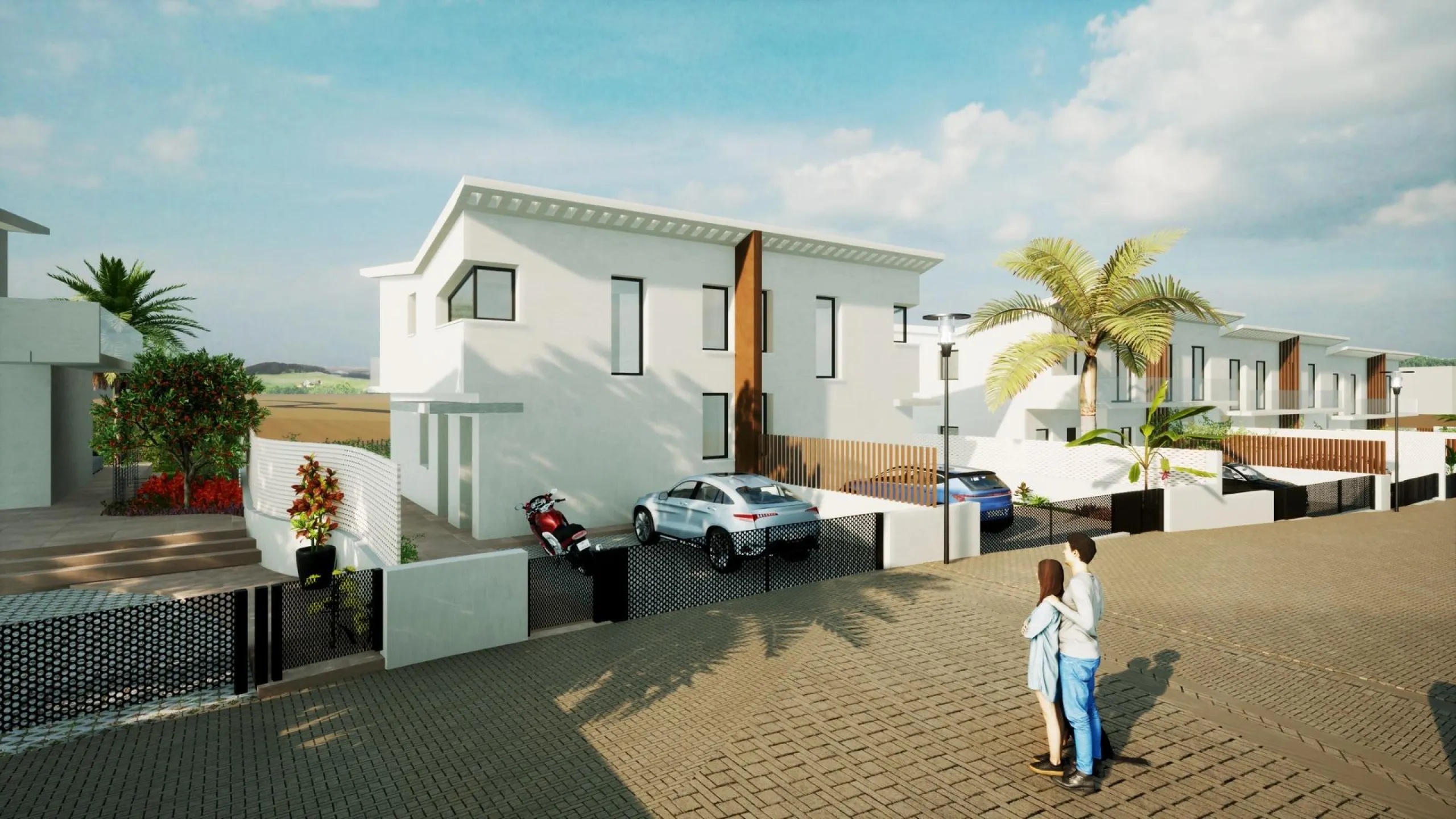EXCLUSIVE VILLA COMPLEX BETWEEN FUENGIROLA AND MARBELLA& & Exclusive gated complex of only 16 semi-detached, semi-detached and detached villas in contemporary style. Designed with a Mediterranean spirit, due to their proximity to the sea and the Gol