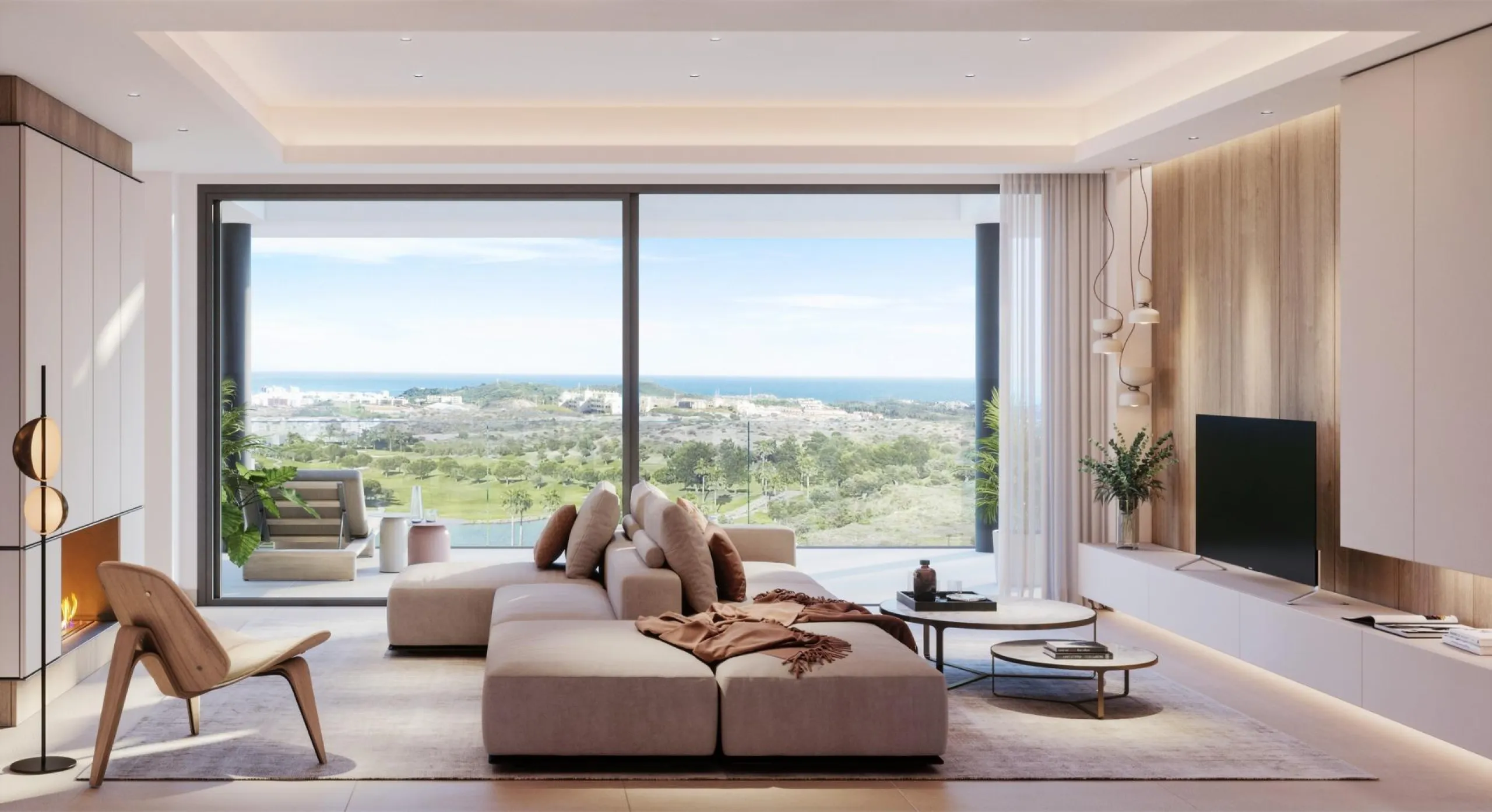 EXKLUSIVT KOMPLEX MED DE BÄSTA GOLF- OCH HAVSUTSIKTERNA I MIJAS& & Nytt lyxprojekt med endast 13 magnifika villor, var och en med 4 sovrum med eget badrum. Tre av sovrummen ligger på övervåningen, medan det fjärde ligger bredvid vardagsrummet. En st