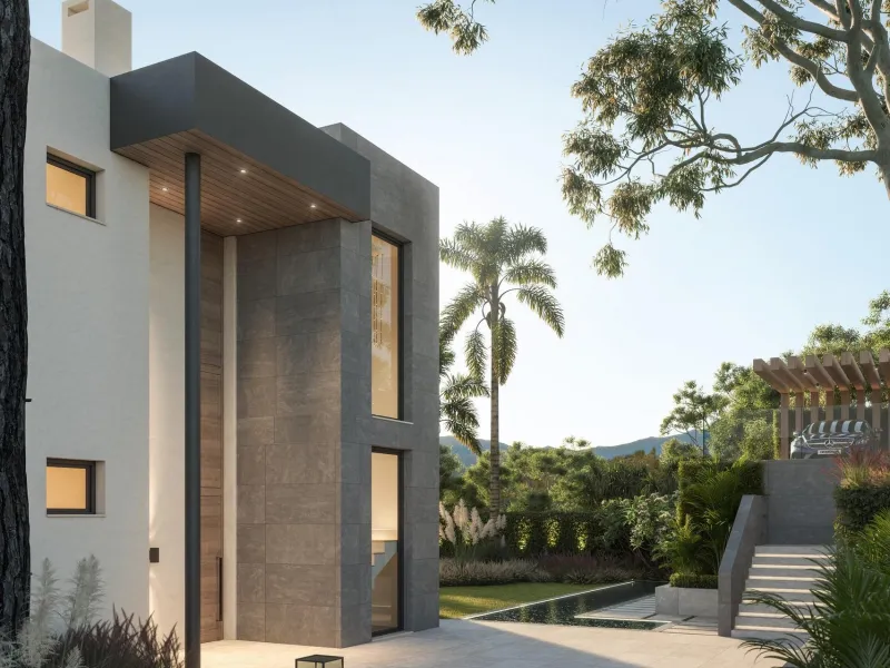 EXKLUSIVT KOMPLEX MED DE BÄSTA GOLF- OCH HAVSUTSIKTERNA I MIJAS& & Nytt lyxprojekt med endast 13 magnifika villor, var och en med 4 sovrum med eget badrum. Tre av sovrummen ligger på övervåningen, medan det fjärde ligger bredvid vardagsrummet. En st