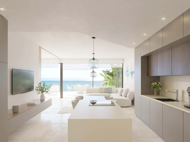 LUXURY RESIDENTIAL COMPLEX WITH SEA VIEWS IN EL HIGUERÓN & & Residential complex of 157 homes distributed in 4 buildings. The first two face east, with the properties arranged in such a way that some do not interfere with the views of the others, wh