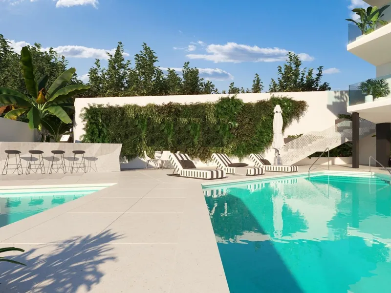 LUXURY RESIDENTIAL COMPLEX WITH SEA VIEWS IN EL HIGUERÓN & & Residential complex of 157 homes distributed in 4 buildings. The first two face east, with the properties arranged in such a way that some do not interfere with the views of the others, wh