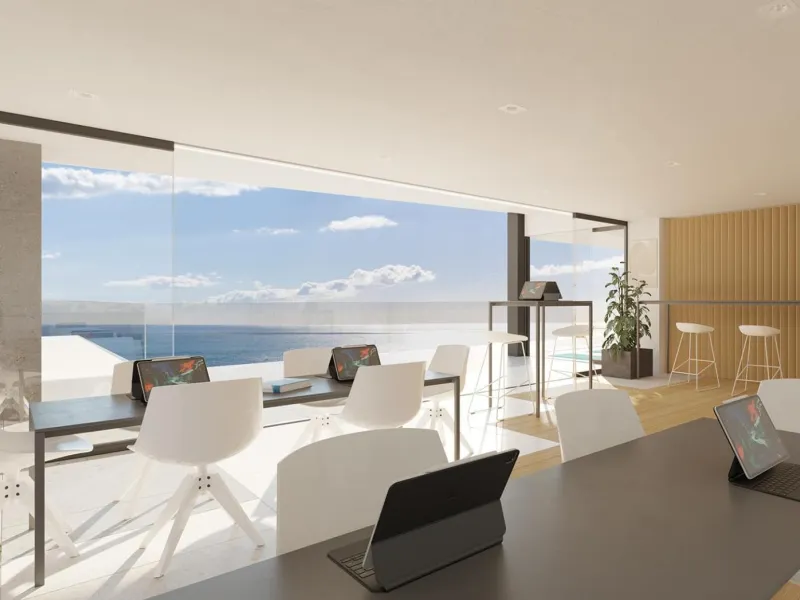 LUXURY RESIDENTIAL COMPLEX WITH SEA VIEWS IN EL HIGUERÓN & & Residential complex of 157 homes distributed in 4 buildings. The first two face east, with the properties arranged in such a way that some do not interfere with the views of the others, wh