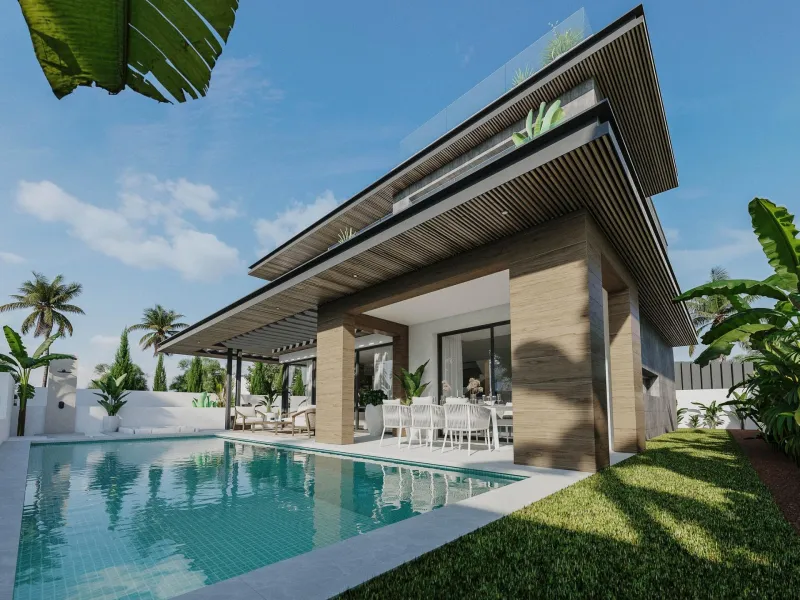 NEW BUILD LUXURY VILLAS IN CALA DE MIJAS& & New Build Promotion of 19 Luxury villas in a gated complex with one of the best amenities in Cala de Mijas, Malaga. & Villas with high standards of living and sensational features inside and out. Combin