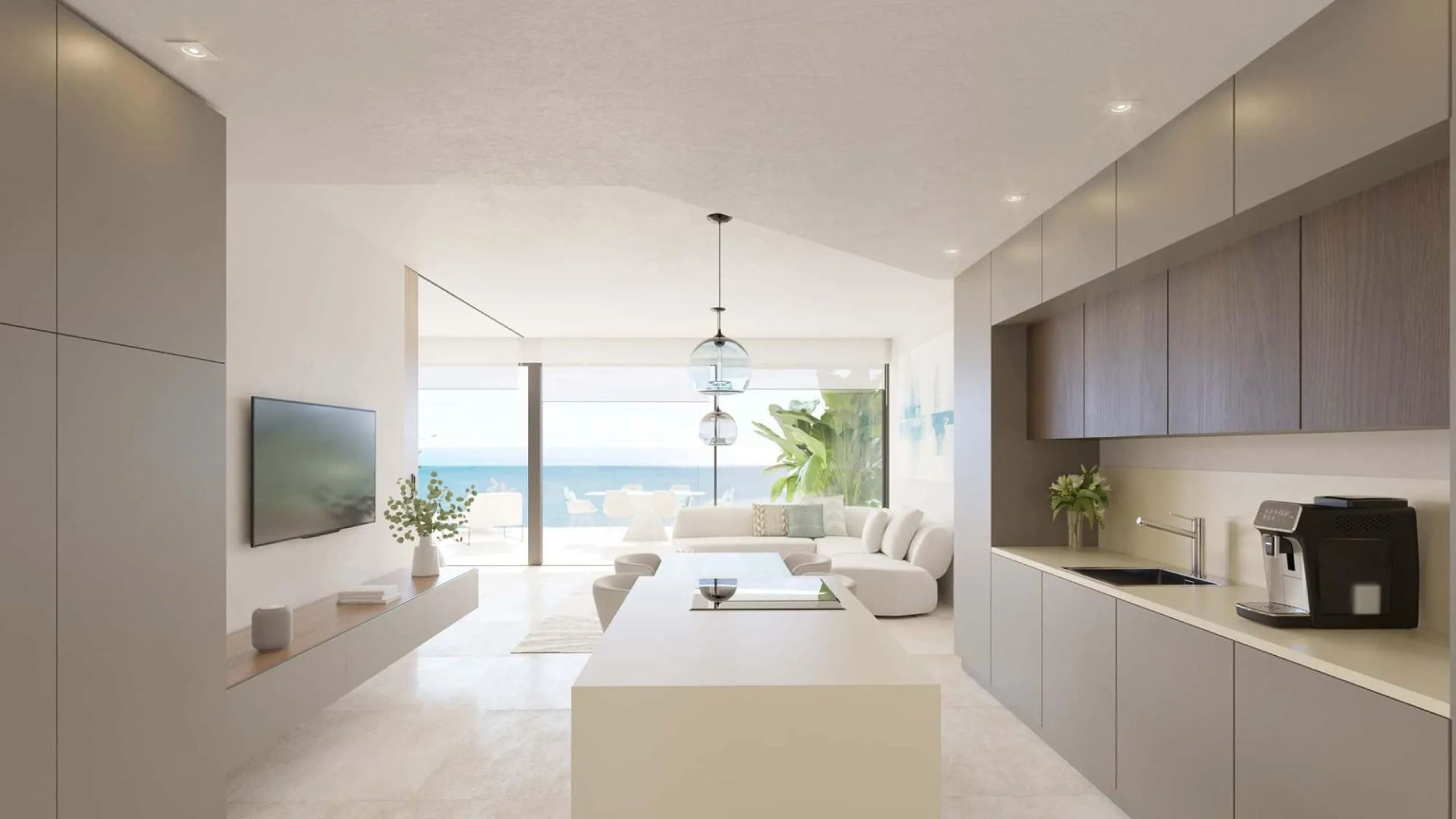 LUXURY RESIDENTIAL COMPLEX WITH SEA VIEWS IN EL HIGUERÓN & & Residential complex of 157 homes distributed in 4 buildings. The first two face east, with the properties arranged in such a way that some do not interfere with the views of the others, wh