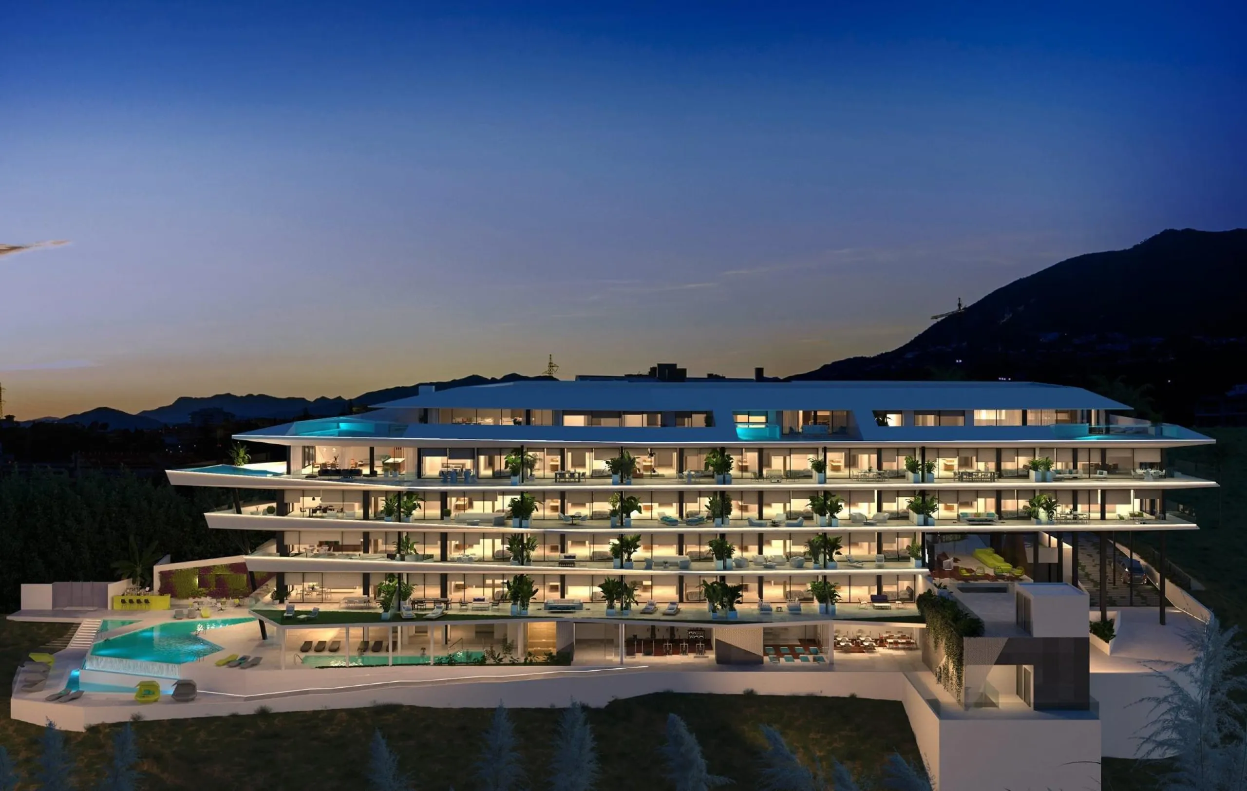 LUXURY RESIDENTIAL COMPLEX WITH SEA VIEWS IN EL HIGUERÓN & & Residential complex of 157 homes distributed in 4 buildings. The first two face east, with the properties arranged in such a way that some do not interfere with the views of the others, wh