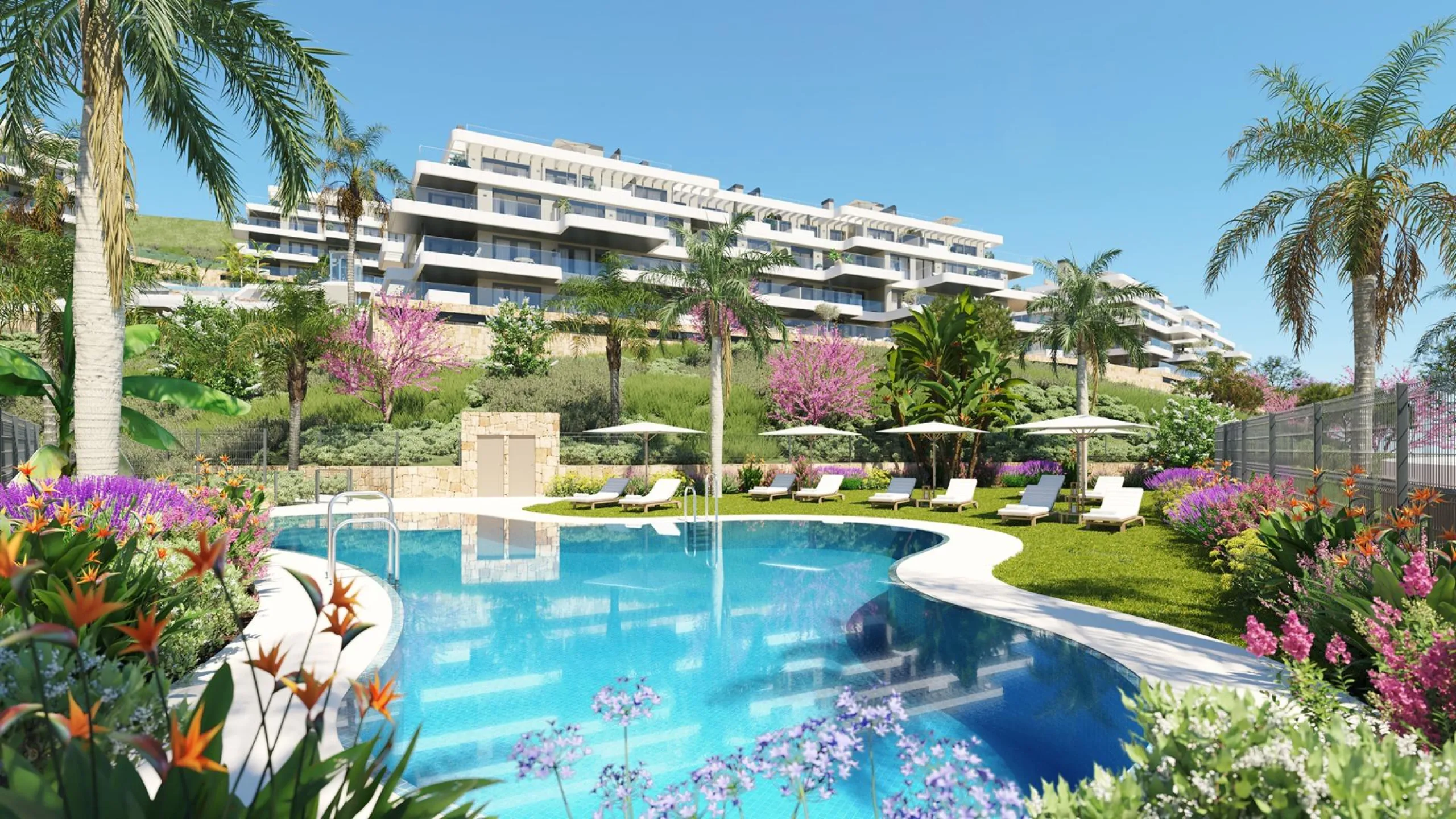NEW BUILD RESIDENTIAL COMPLEX IN CALANOVA GOLF, MIJAS& & This luxury apartment complex offers a lifestyle that dreams are made of – a sumptuous residence featuring huge terraces with unbeatable views, a top-class golf course less than three minutes’