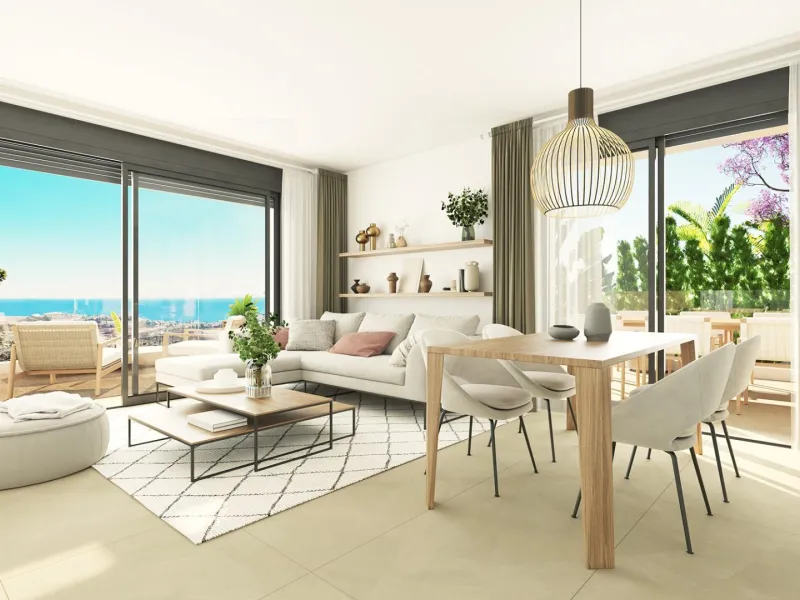 NEW BUILD RESIDENTIAL COMPLEX IN CALANOVA GOLF, MIJAS& & This luxury apartment complex offers a lifestyle that dreams are made of – a sumptuous residence featuring huge terraces with unbeatable views, a top-class golf course less than three minutes’