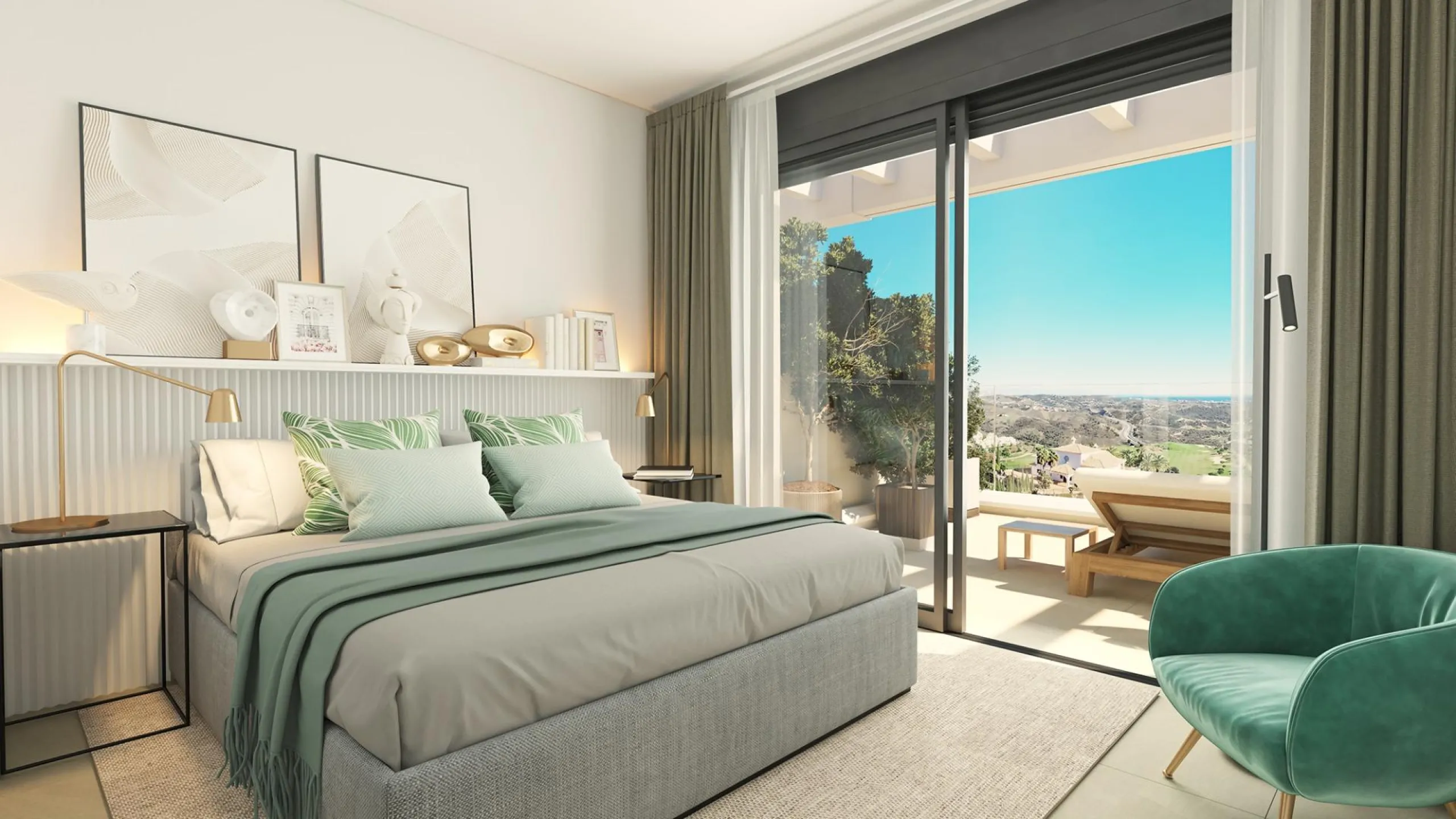 NEW BUILD RESIDENTIAL COMPLEX IN CALANOVA GOLF, MIJAS& & This luxury apartment complex offers a lifestyle that dreams are made of – a sumptuous residence featuring huge terraces with unbeatable views, a top-class golf course less than three minutes’