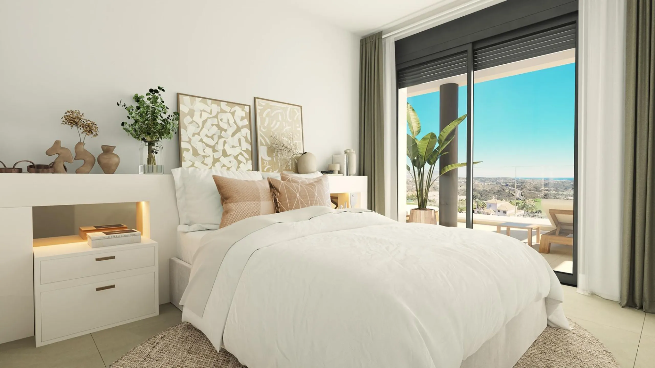 NEW BUILD RESIDENTIAL COMPLEX IN CALANOVA GOLF, MIJAS& & This luxury apartment complex offers a lifestyle that dreams are made of – a sumptuous residence featuring huge terraces with unbeatable views, a top-class golf course less than three minutes’