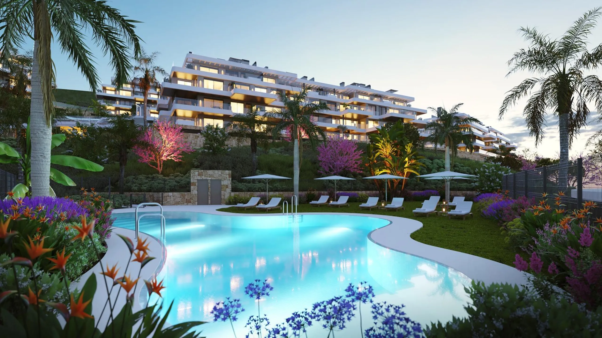 NEW BUILD RESIDENTIAL COMPLEX IN CALANOVA GOLF, MIJAS& & This luxury apartment complex offers a lifestyle that dreams are made of – a sumptuous residence featuring huge terraces with unbeatable views, a top-class golf course less than three minutes’