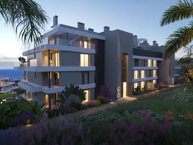 NEW BUILD RESIDENTIAL COMPLEX IN CALANOVA GOLF, MIJAS& & This luxury apartment complex offers a lifestyle that dreams are made of – a sumptuous residence featuring huge terraces with unbeatable views, a top-class golf course less than three minutes’
