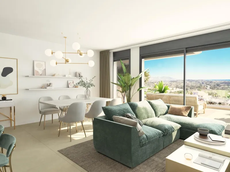 NEW BUILD RESIDENTIAL COMPLEX IN CALANOVA GOLF, MIJAS& & This luxury apartment complex offers a lifestyle that dreams are made of – a sumptuous residence featuring huge terraces with unbeatable views, a top-class golf course less than three minutes’