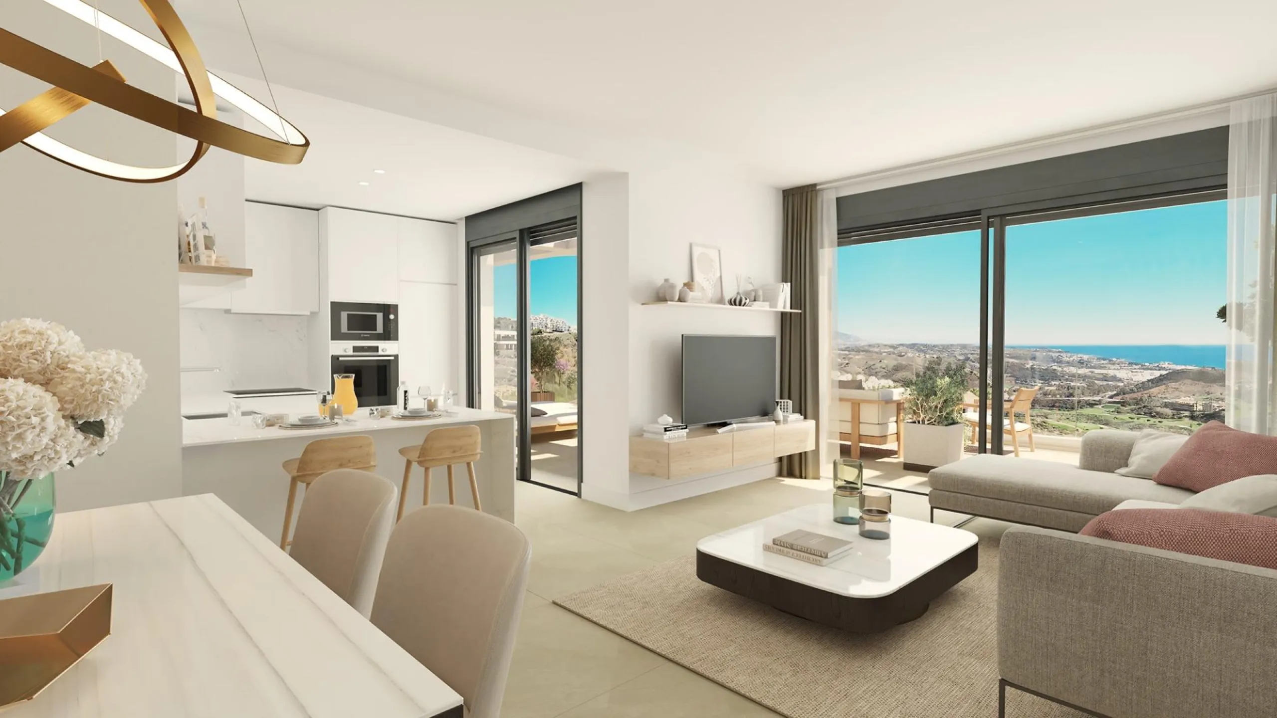 NEW BUILD RESIDENTIAL COMPLEX IN CALANOVA GOLF, MIJAS& & This luxury apartment complex offers a lifestyle that dreams are made of – a sumptuous residence featuring huge terraces with unbeatable views, a top-class golf course less than three minutes’