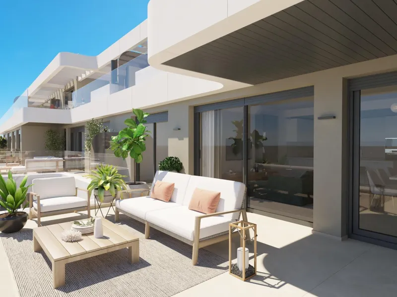 NEW BUILD RESIDENTIAL COMPLEX IN CALANOVA GOLF, MIJAS& & This luxury apartment complex offers a lifestyle that dreams are made of – a sumptuous residence featuring huge terraces with unbeatable views, a top-class golf course less than three minutes’
