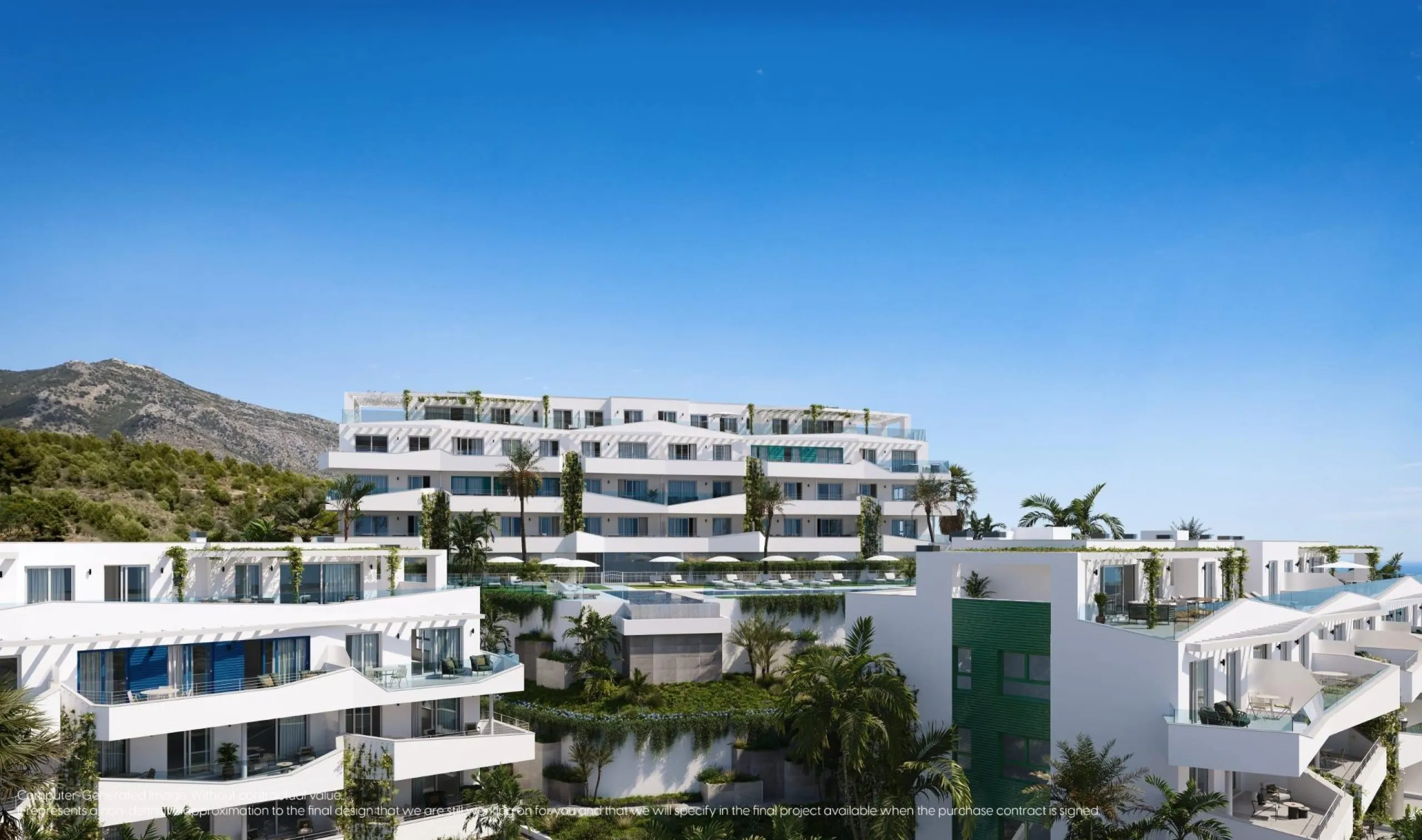 NEW BUILD RESIDENTIAL COMPLEX IN MIJAS& & New Build unique residential complex where you can relax and enjoy life to the fullest. Quality, nature, comfort and innovation are the principles that guide and inspire the design of 50 flats divided into 3