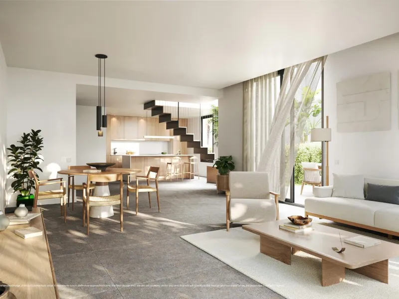 NEW BUILD VILLAS WITH SEA VIEWS IN LA CALA DE MIJAS& & Starting from the traditional silhouette of a house, the primordial pentagon, the design team has evolved these geometric lines to create a symbiosis with the existing vegetation, establishing a