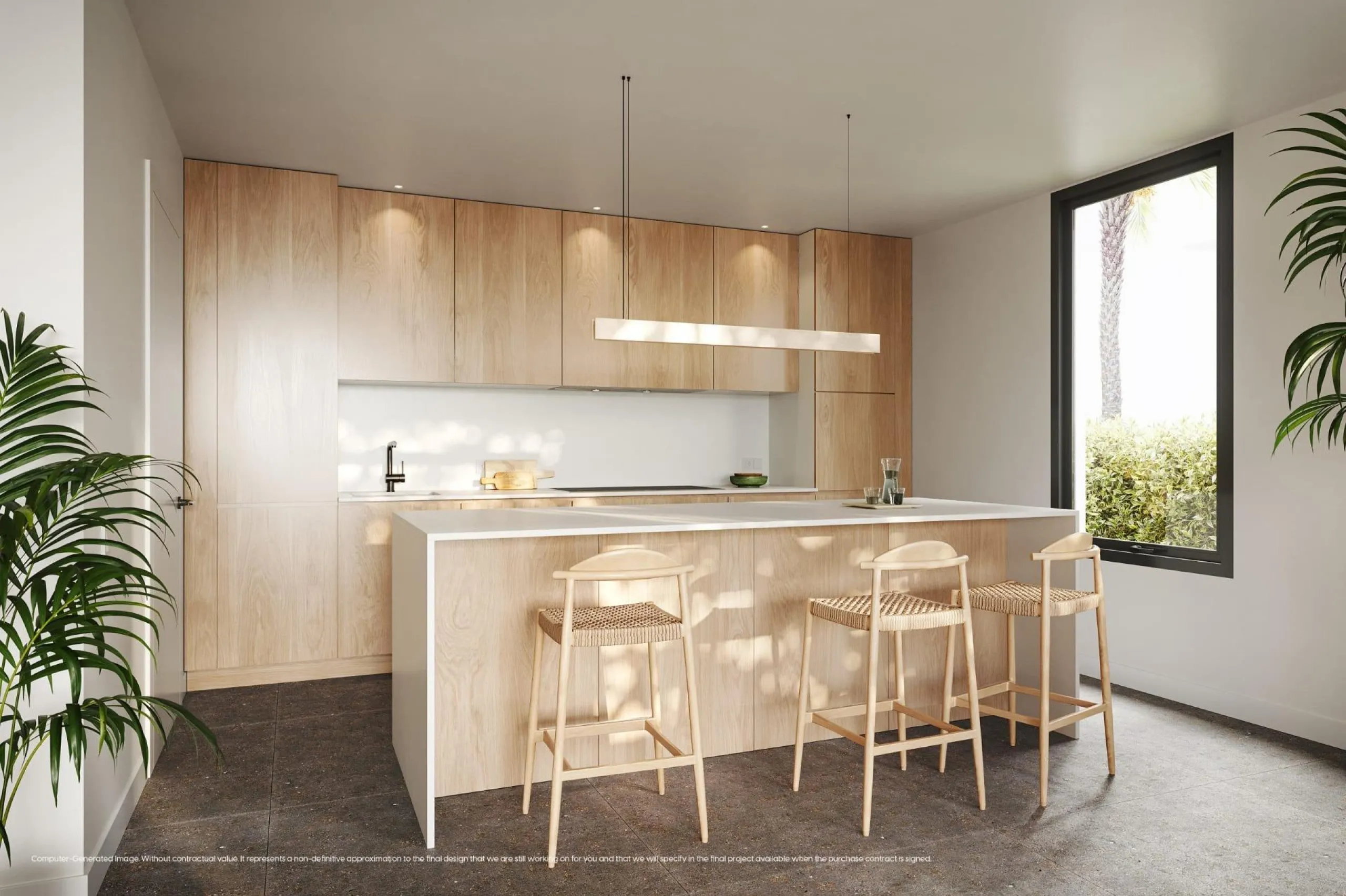 NEW BUILD VILLAS WITH SEA VIEWS IN LA CALA DE MIJAS& & Starting from the traditional silhouette of a house, the primordial pentagon, the design team has evolved these geometric lines to create a symbiosis with the existing vegetation, establishing a