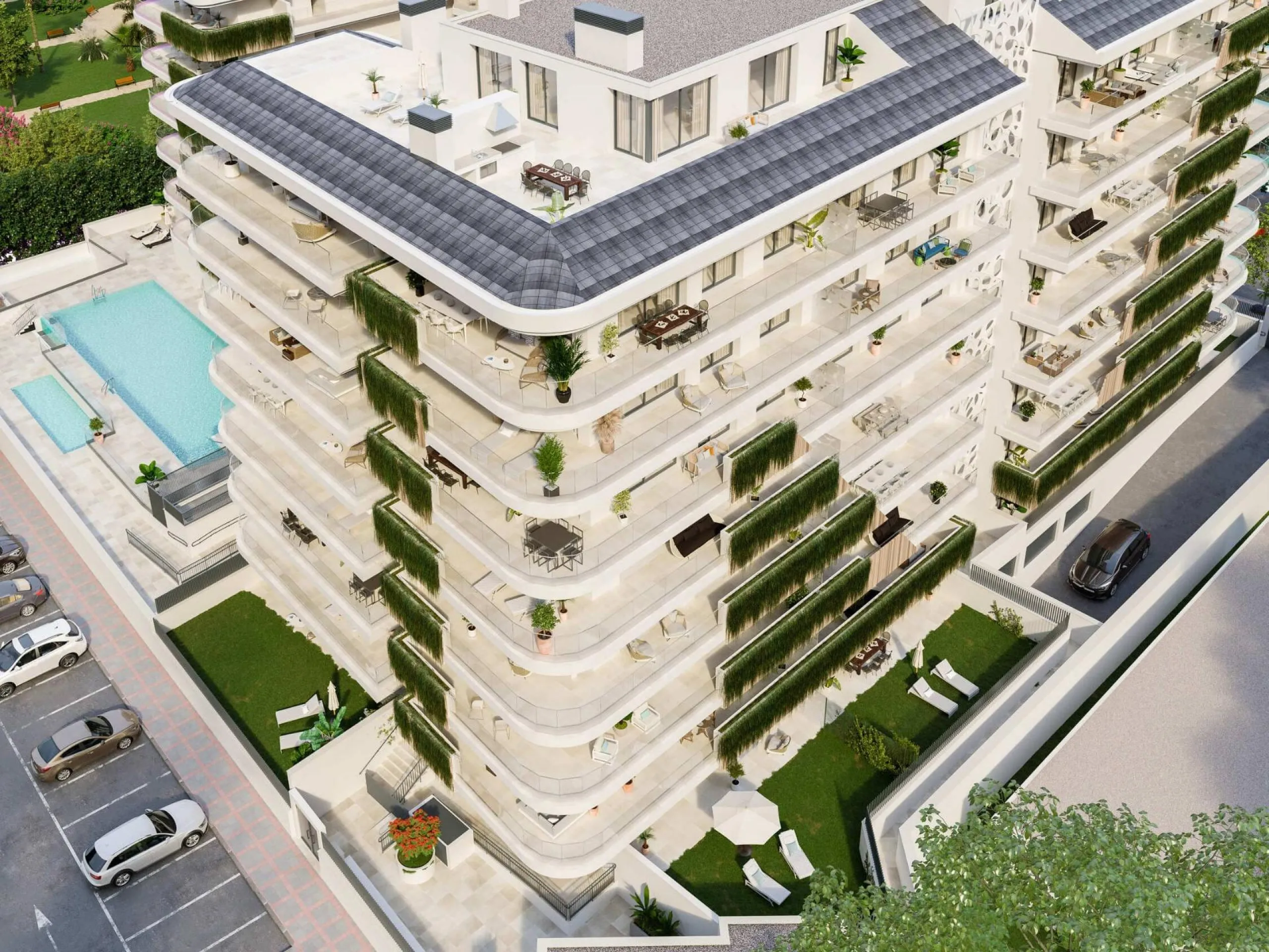 NEW BUILD RESIDENTIAL COMPLEX IN FUENGIROLA& & New build development, just a few metres from the beach, in the most exclusive area of Fuengirola city centre.& & Reidential complex is an exclusive development of 116 new build apartments in the 