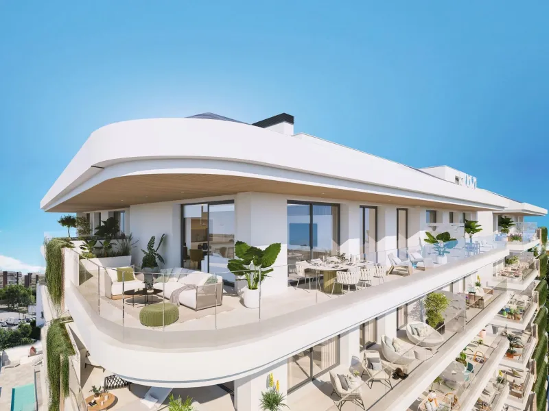 NEW BUILD RESIDENTIAL COMPLEX IN FUENGIROLA& & New build development, just a few metres from the beach, in the most exclusive area of Fuengirola city centre.& & Reidential complex is an exclusive development of 116 new build apartments in the 