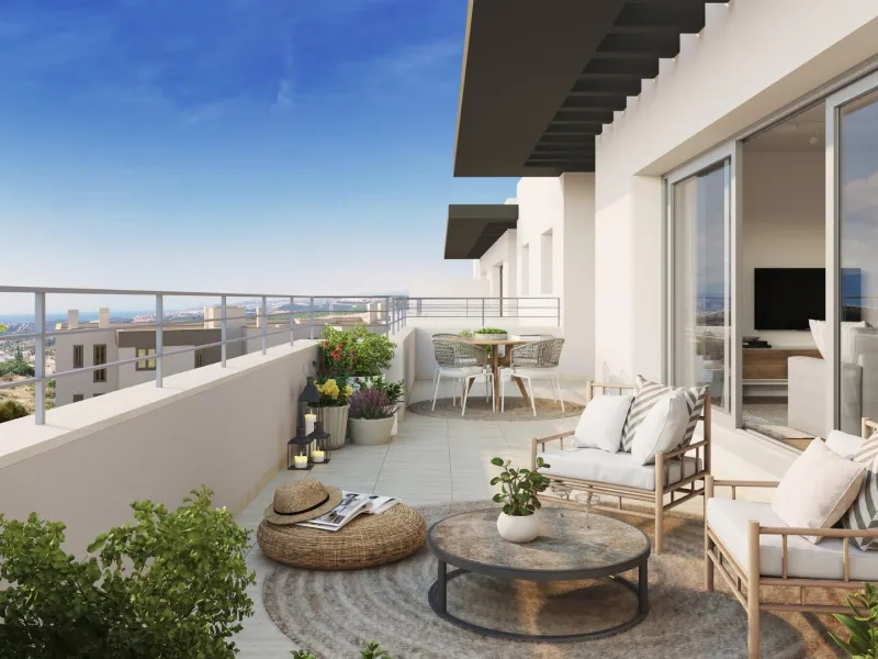 NEW DEVELOPMENT NEXT TO ESTEPONA& & Exclusive development of 115 properties from 1 to 4 bedrooms, with a choice of spectacular penthouses or ground floor apartments with private garden. All the properties have large windows connected to generous ter