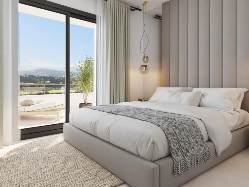NEW BUILD RESIDENTIAL COMPLEX NEAR ESTEPONA& & New Build an exclusive development of apartments and townhouses located in the privileged setting of Estepona's Golden Mile.& & Modern properties with 2 and 3 bedrooms enjoy spacious southwest fac