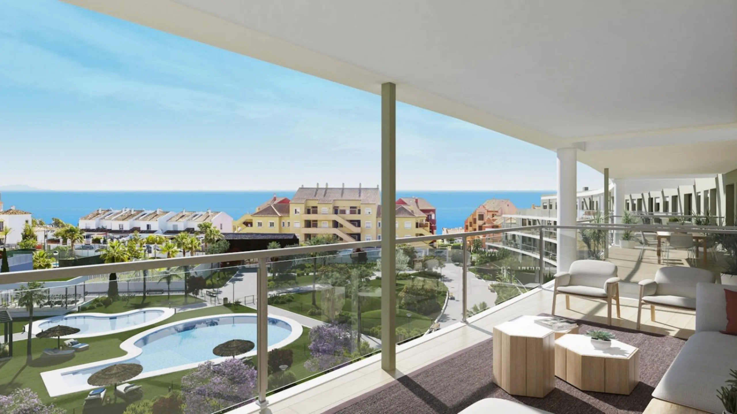 NEW BUILD RESIDENTIAL COMPLEX OF APARTMENTS IN MANILVA& & New Build residential complex located in Manilva where you will be surrounded by what really matters: nature, the sea and your loved ones, thanks to the tranquillity of living away from an el