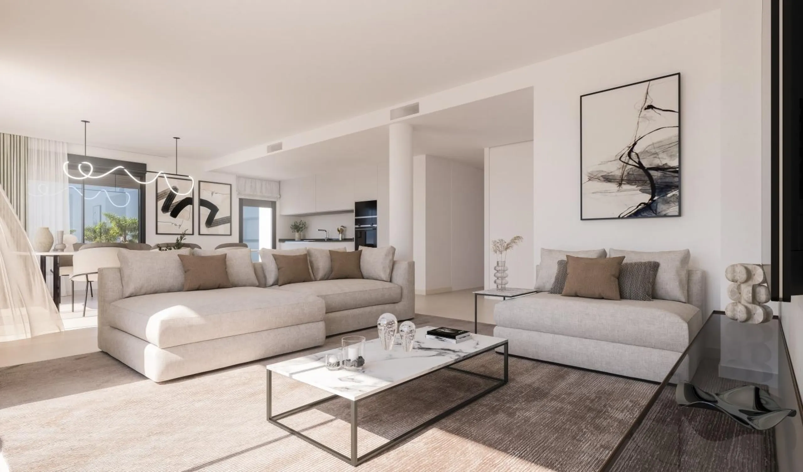 NEW BUILD RESIDENTIAL COMPLEX IN ESTEPONA& & New Build residential complex of 2 and 3 bedroom apartments located in Estepona where you will enjoy stunning sea views.& & The development is made up of 3 three-storey blocks with:& · Ground flo