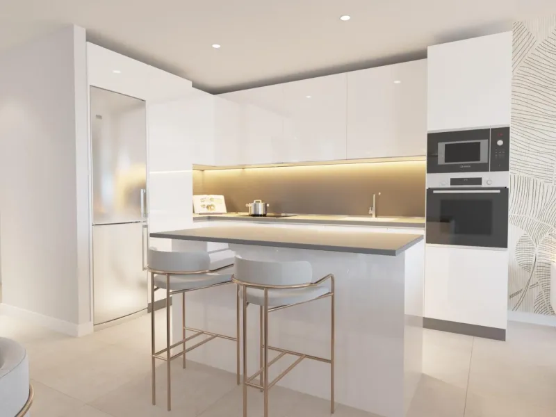 NEW BUILD RESIDENTIAL COMPLEX NEAR ESTEPONA& & New Build an exclusive development of apartments and townhouses located in the privileged setting of Estepona's Golden Mile.& & Modern properties with 2 and 3 bedrooms enjoy spacious southwest fac