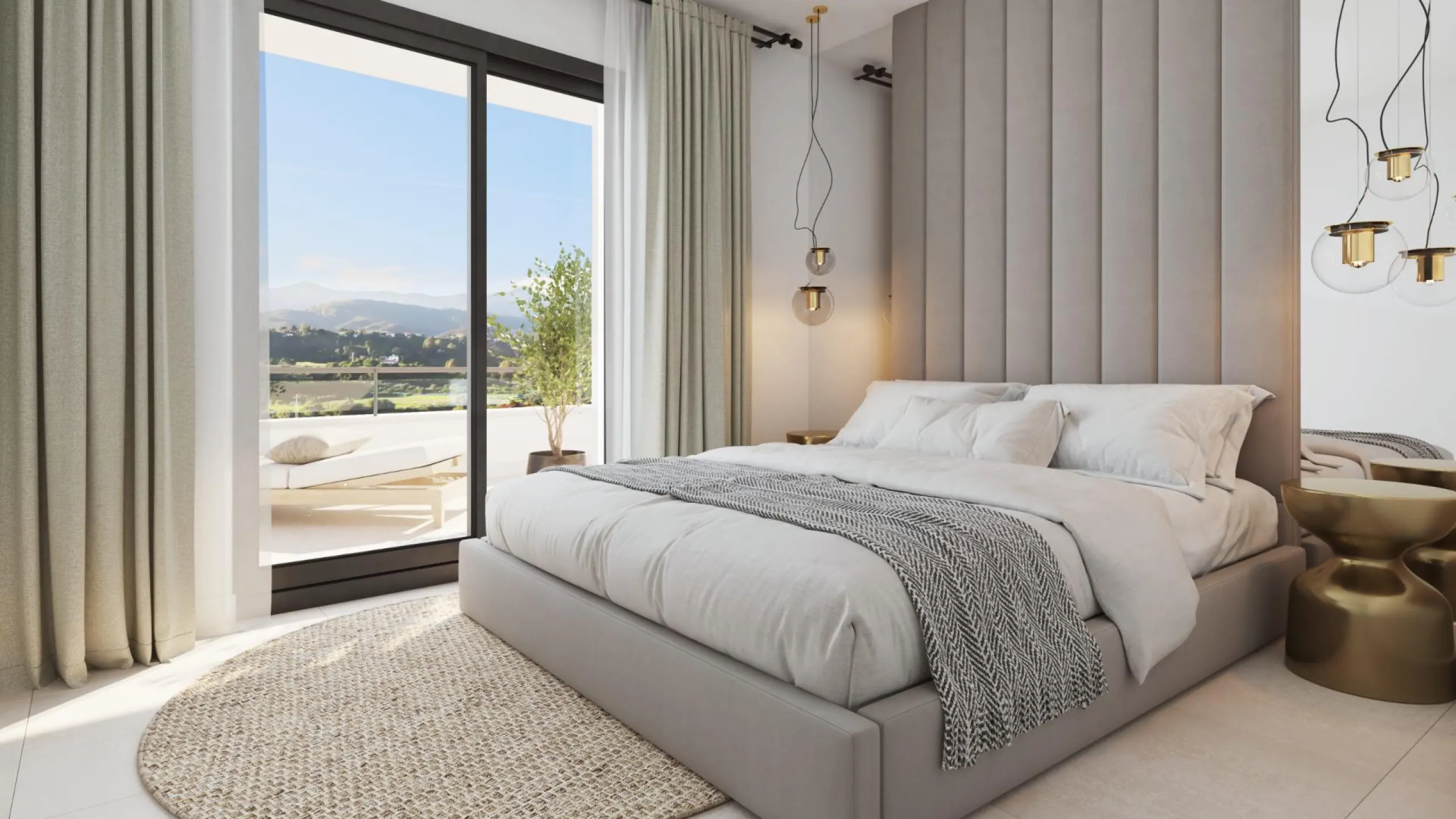 NEW BUILD RESIDENTIAL COMPLEX NEAR ESTEPONA& & New Build an exclusive development of apartments and townhouses located in the privileged setting of Estepona's Golden Mile.& & Modern properties with 2 and 3 bedrooms enjoy spacious southwest fac