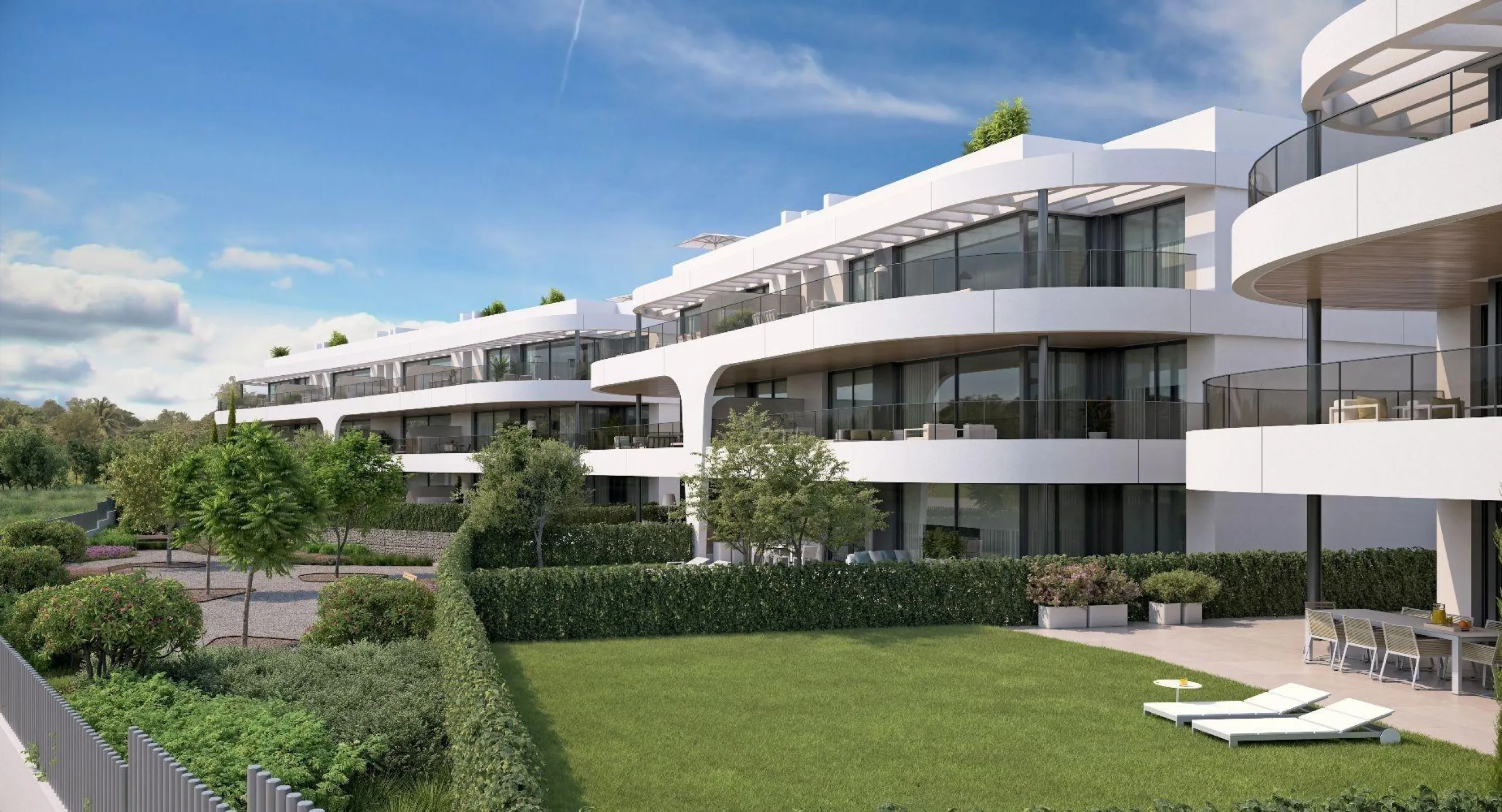 NEW BUILD RESIDENTIAL COMPLEX NEAR ESTEPONA& & This exciting New Build residential development in Atalaya Golf redefines contemporary living in the Golden Triangle. A sublimely stylish development, discretely blending with its surrounding environmen