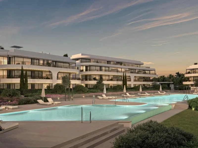 NEW BUILD RESIDENTIAL COMPLEX NEAR ESTEPONA& & This exciting New Build residential development in Atalaya Golf redefines contemporary living in the Golden Triangle. A sublimely stylish development, discretely blending with its surrounding environmen