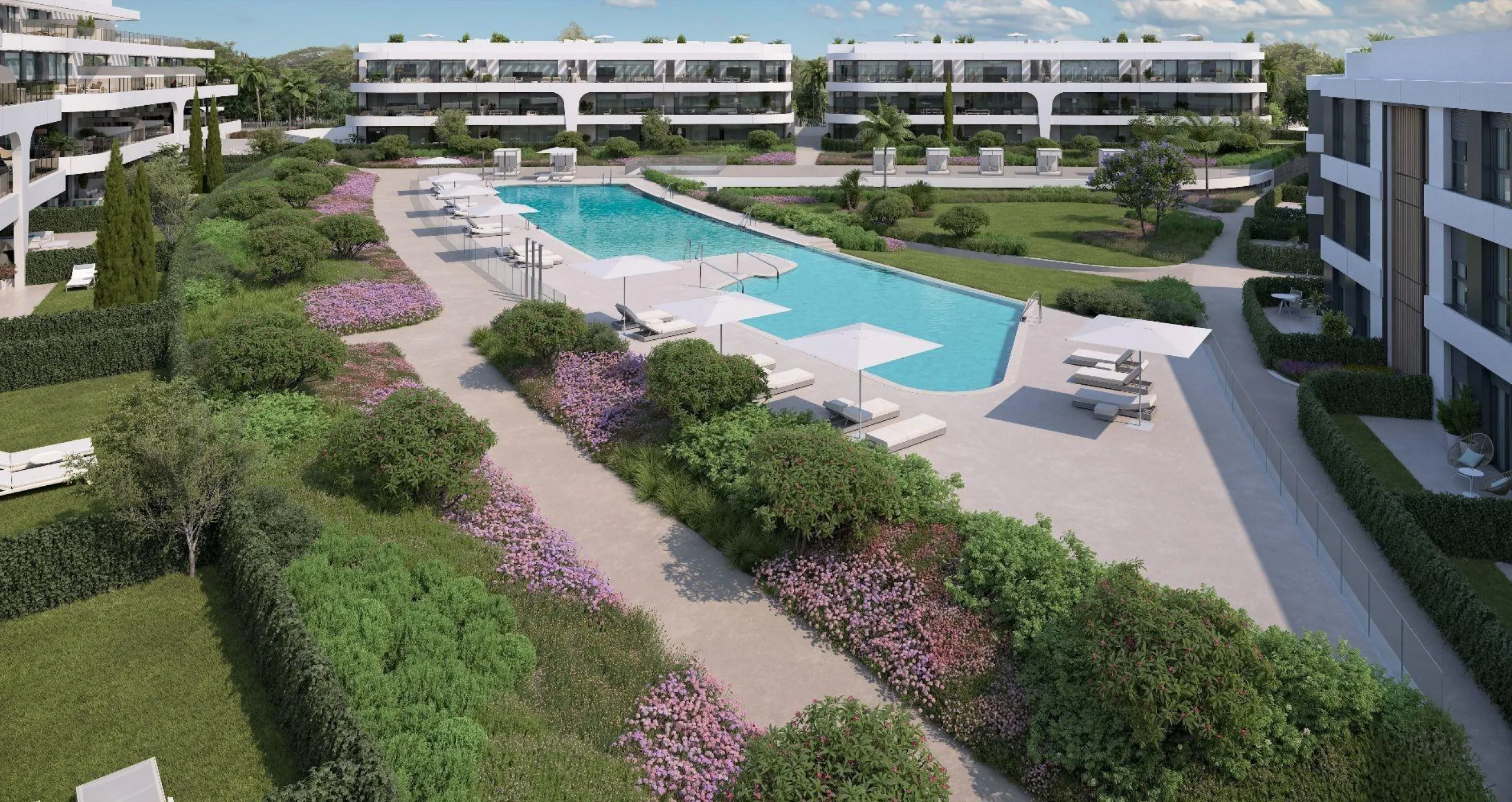 NEW BUILD RESIDENTIAL COMPLEX NEAR ESTEPONA& & This exciting New Build residential development in Atalaya Golf redefines contemporary living in the Golden Triangle. A sublimely stylish development, discretely blending with its surrounding environmen