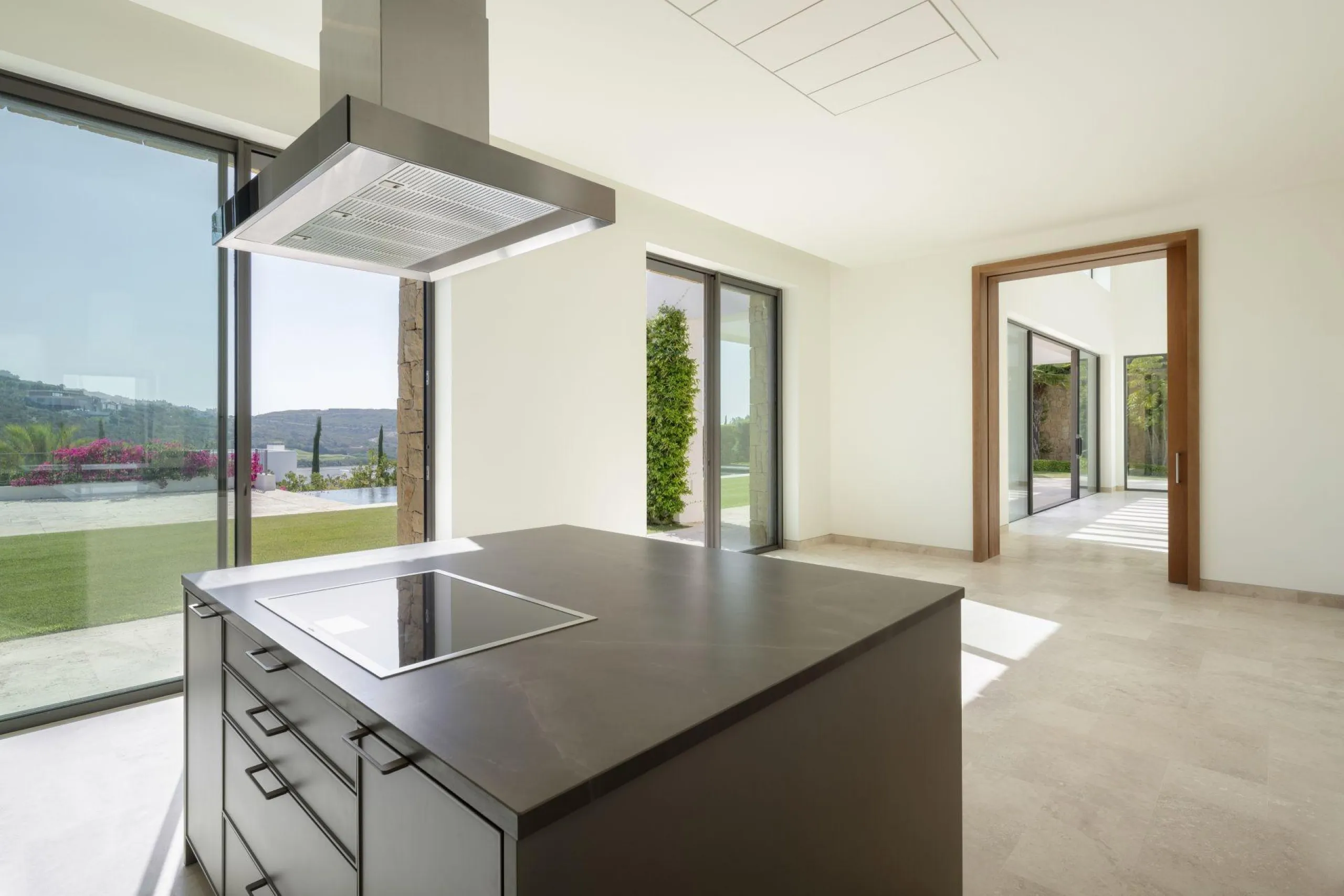 NEW BUILD EXCLUSIVE LUXURY VILLA AT FINCA CORTESÍN, CASARES& & Nestled within the enclave in the Finca Cortesin resort, this New Build villa exudes the charm of Ibiza-style residences. & The white structure, adorned with traditional Mediterranean