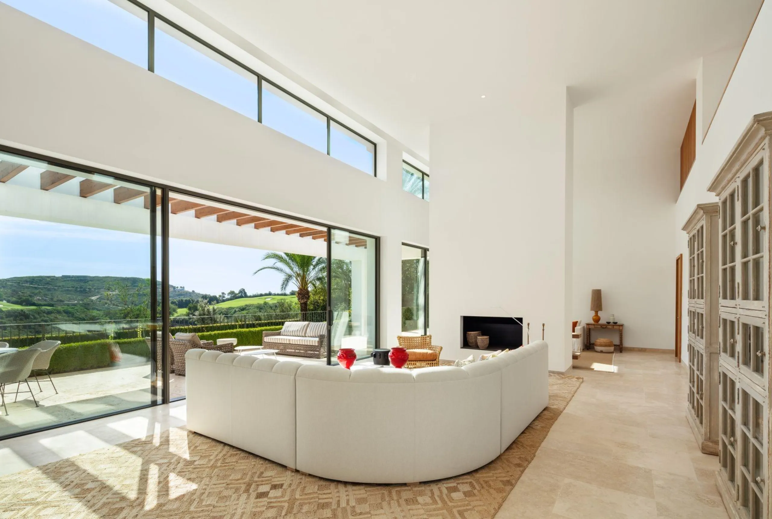 NEW BUILD EXCLUSIVE LUXURY VILLA AT FINCA CORTESÍN, CASARES& & Nestled within the enclave in the Finca Cortesin resort, this New Build villa exudes the charm of Ibiza-style residences. & The white structure, adorned with traditional Mediterranean
