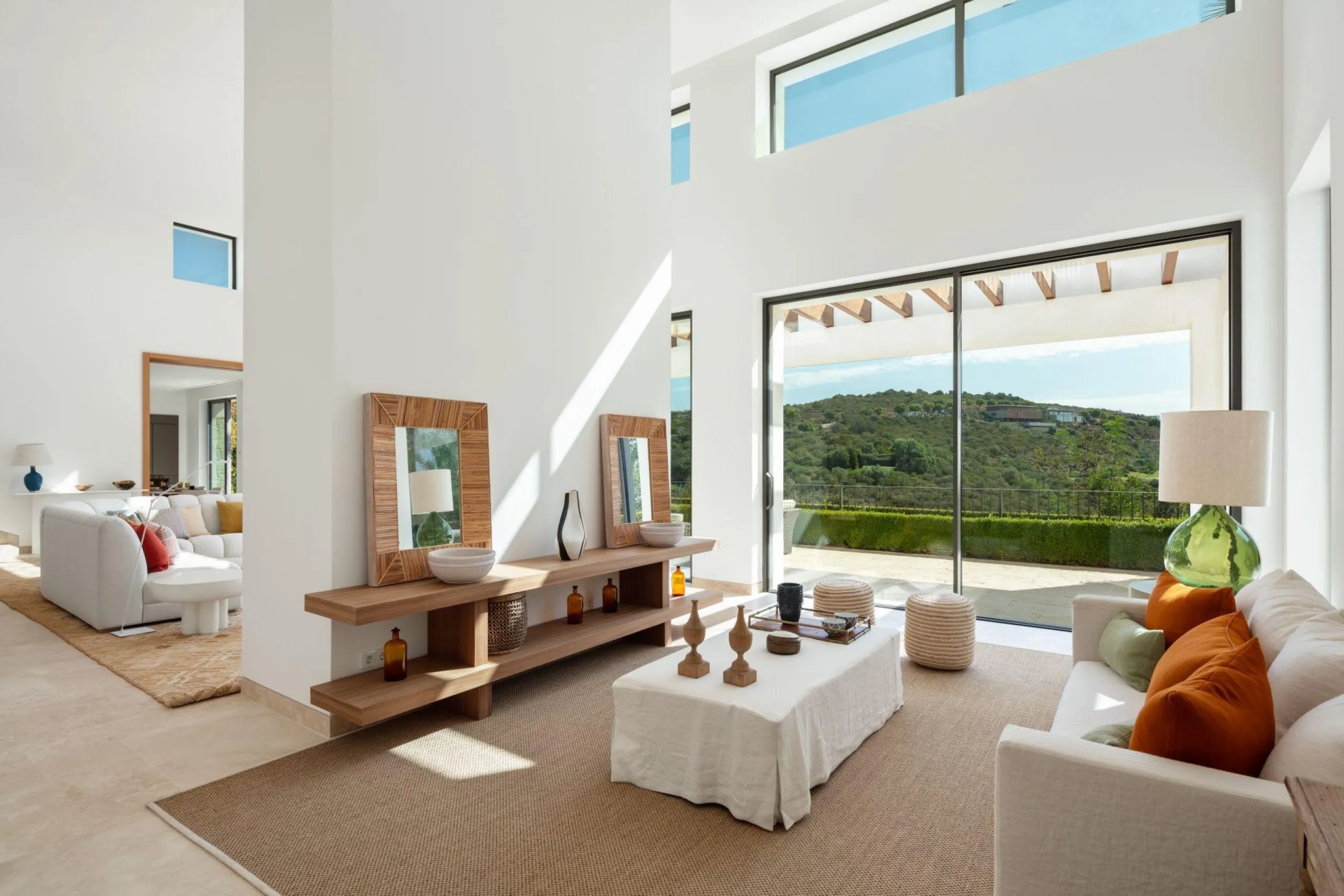NEW BUILD EXCLUSIVE LUXURY VILLA AT FINCA CORTESÍN, CASARES& & Nestled within the enclave in the Finca Cortesin resort, this New Build villa exudes the charm of Ibiza-style residences. & The white structure, adorned with traditional Mediterranean