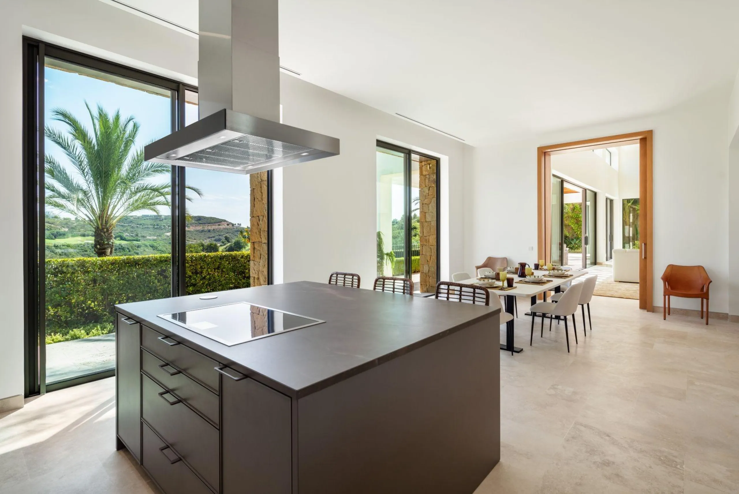 NEW BUILD EXCLUSIVE LUXURY VILLA AT FINCA CORTESÍN, CASARES& & Nestled within the enclave in the Finca Cortesin resort, this New Build villa exudes the charm of Ibiza-style residences. & The white structure, adorned with traditional Mediterranean
