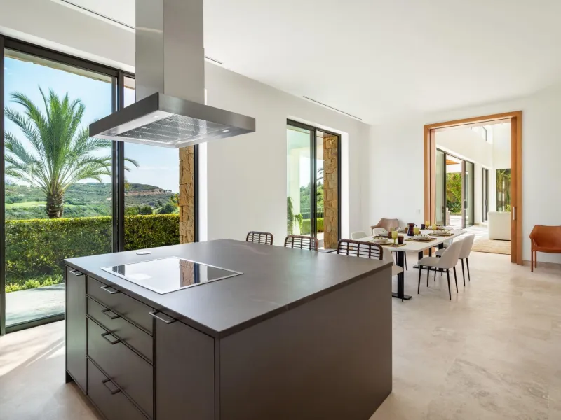 NEW BUILD EXCLUSIVE LUXURY VILLA AT FINCA CORTESÍN, CASARES& & Nestled within the enclave in the Finca Cortesin resort, this New Build villa exudes the charm of Ibiza-style residences. & The white structure, adorned with traditional Mediterranean