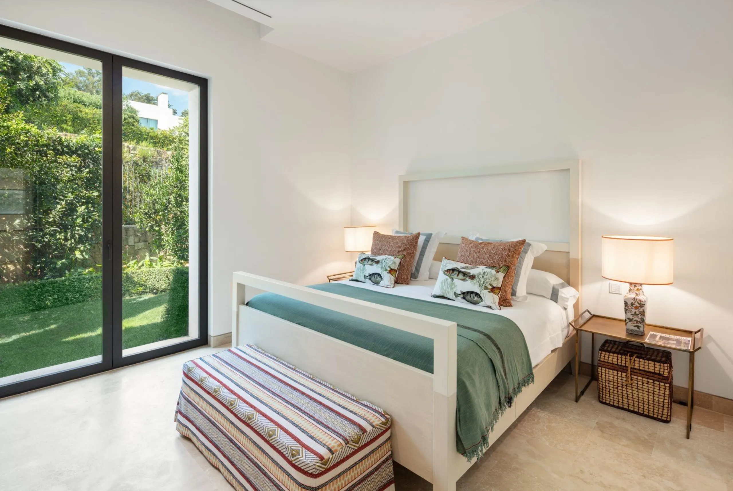NEW BUILD EXCLUSIVE LUXURY VILLA AT FINCA CORTESÍN, CASARES& & Nestled within the enclave in the Finca Cortesin resort, this New Build villa exudes the charm of Ibiza-style residences. & The white structure, adorned with traditional Mediterranean