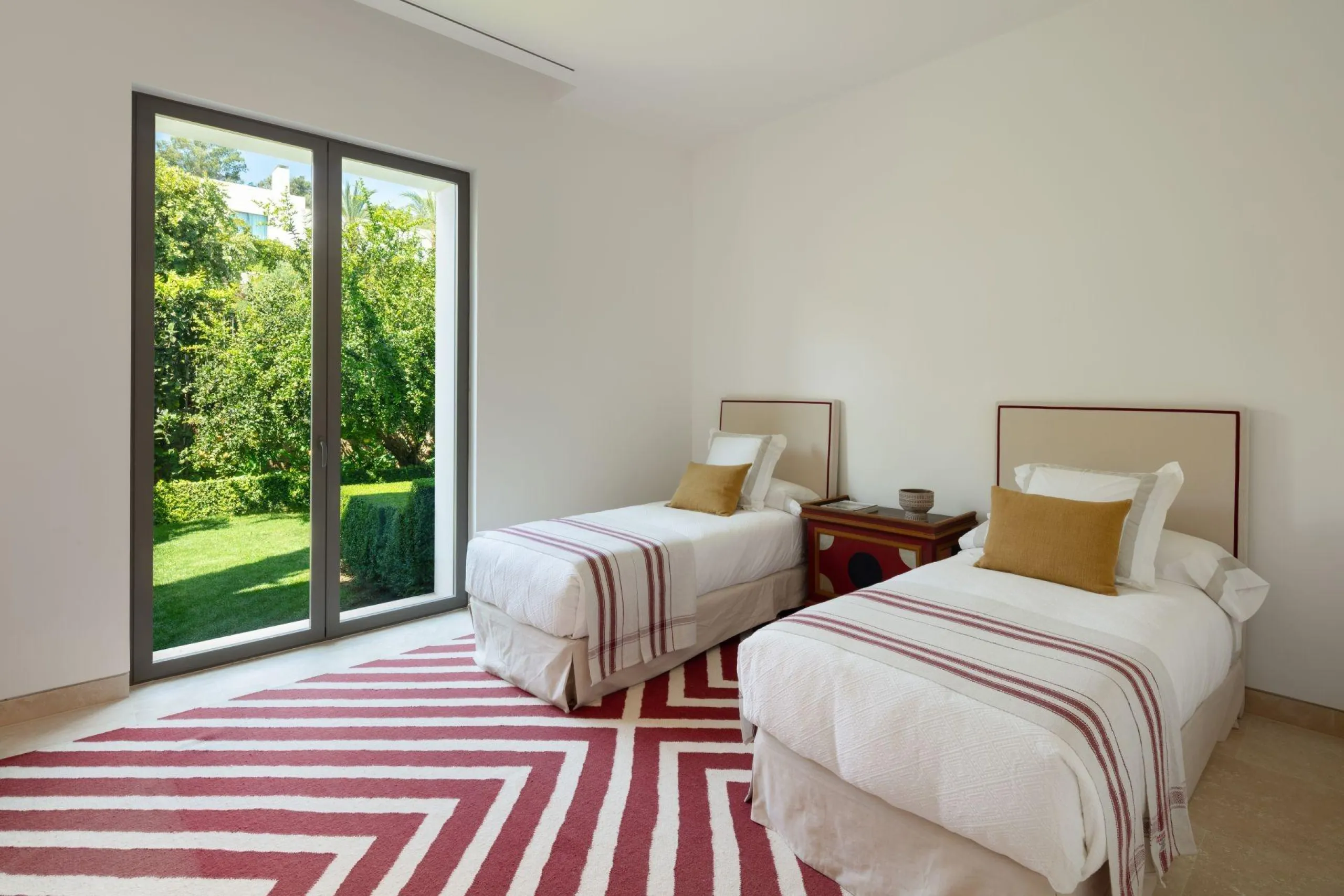 NEW BUILD EXCLUSIVE LUXURY VILLA AT FINCA CORTESÍN, CASARES& & Nestled within the enclave in the Finca Cortesin resort, this New Build villa exudes the charm of Ibiza-style residences. & The white structure, adorned with traditional Mediterranean