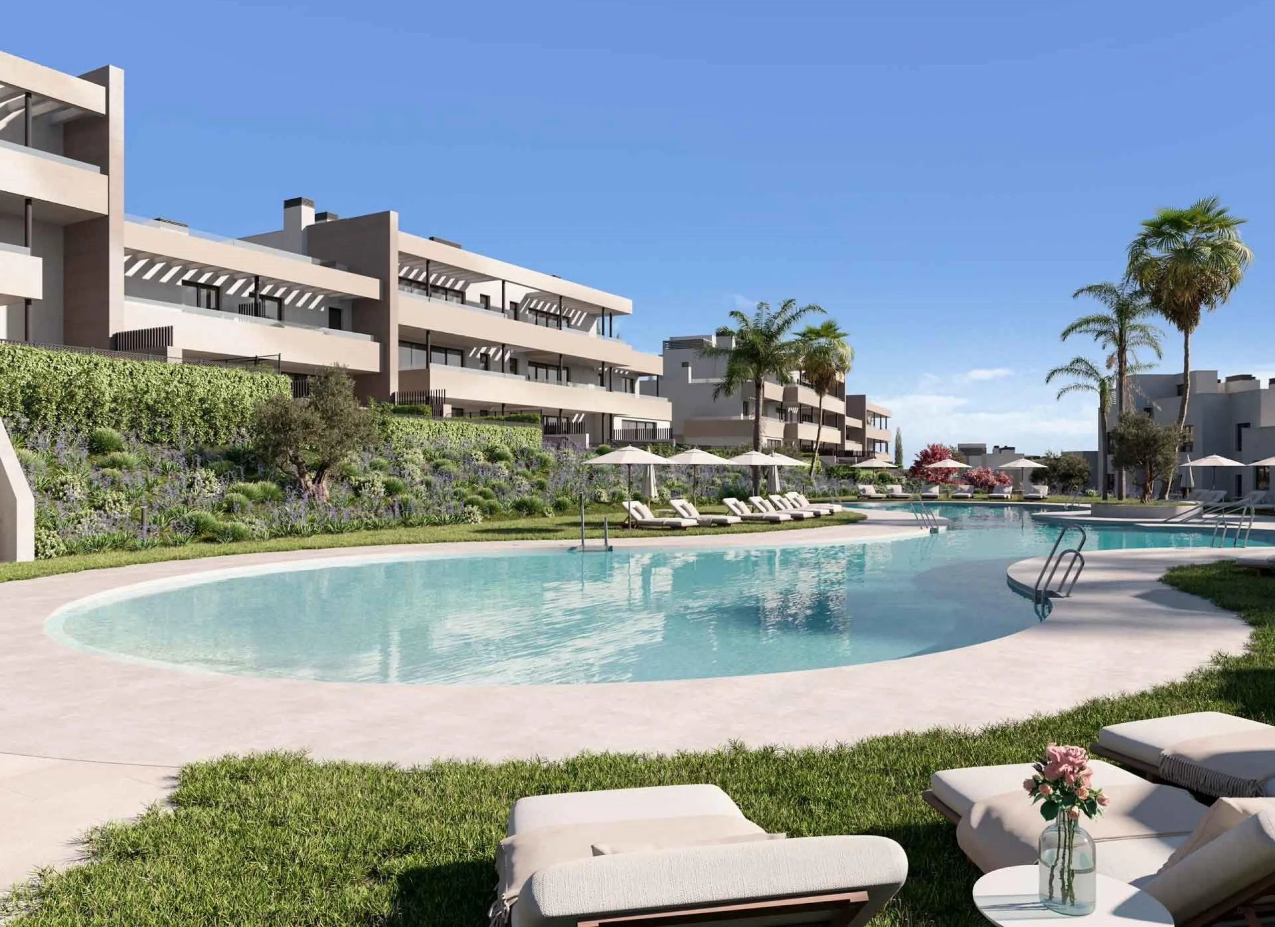 NEW BUILD RESIDENTIAL COMPLEX IN CASARES& & New Build residential complex of 134 apartments with 2, 3 and 4 bedroom in an oasis of nature in Casares Costa & & If you dream of living in front of a golf course with magnificent open views and hig