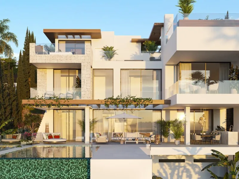 NEW BUILD LUXURY VILLA NEAR ESTEPONA& & Located in a picturesque and coveted setting amidst nature's splendour, Luxury Villas comprises a collection of 12 ophisticated and exclusive villas boasting contemporary aesthetics.& Nestled amongst the tr
