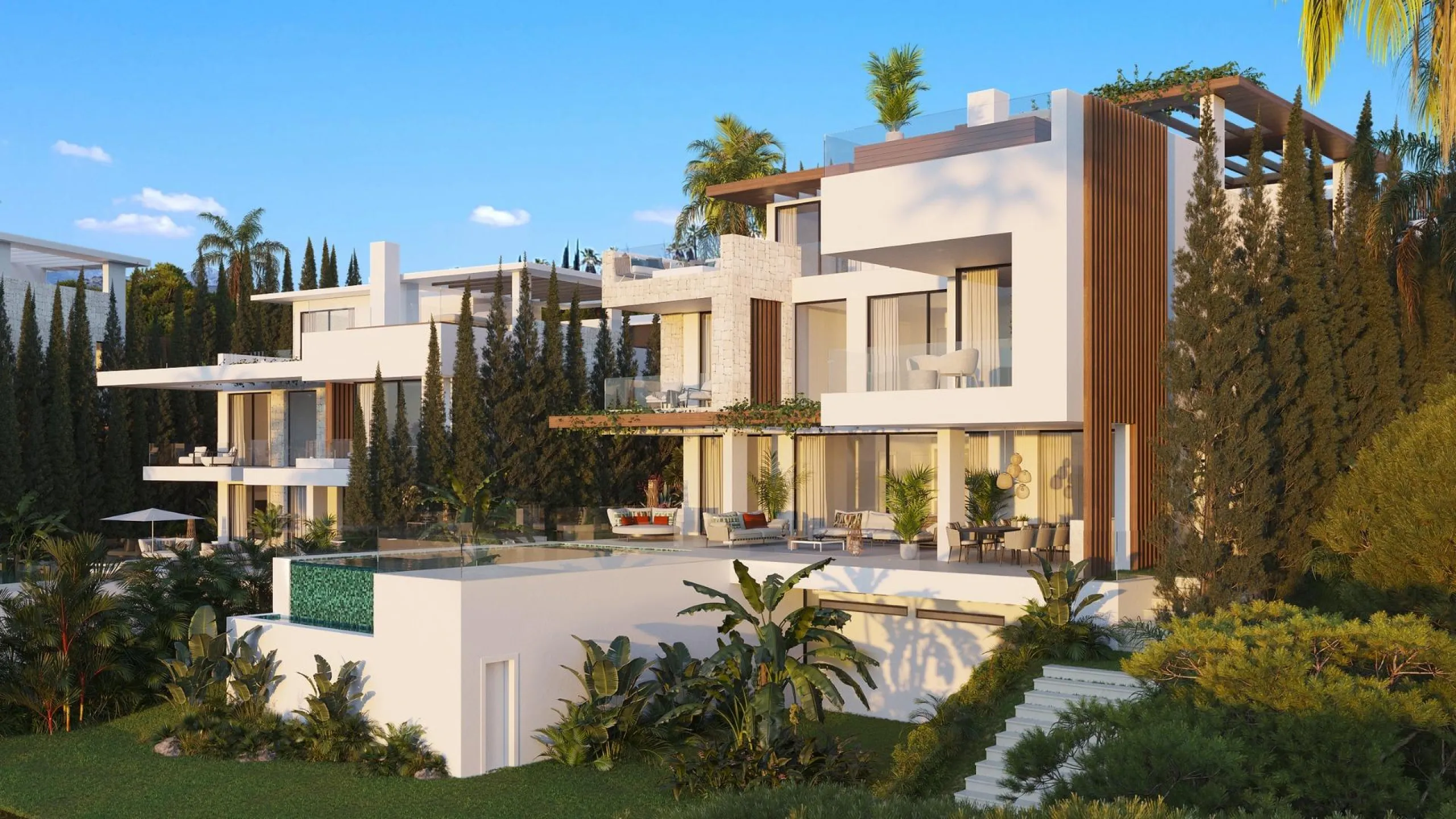 NEW BUILD LUXURY VILLA NEAR ESTEPONA& & Located in a picturesque and coveted setting amidst nature's splendour, Luxury Villas comprises a collection of 12 ophisticated and exclusive villas boasting contemporary aesthetics.& Nestled amongst the tr