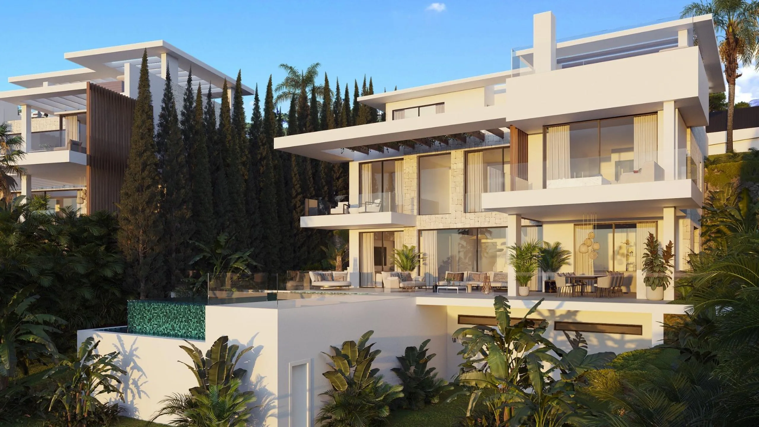 NEW BUILD LUXURY VILLA NEAR ESTEPONA& & Located in a picturesque and coveted setting amidst nature's splendour, Luxury Villas comprises a collection of 12 ophisticated and exclusive villas boasting contemporary aesthetics.& Nestled amongst the tr
